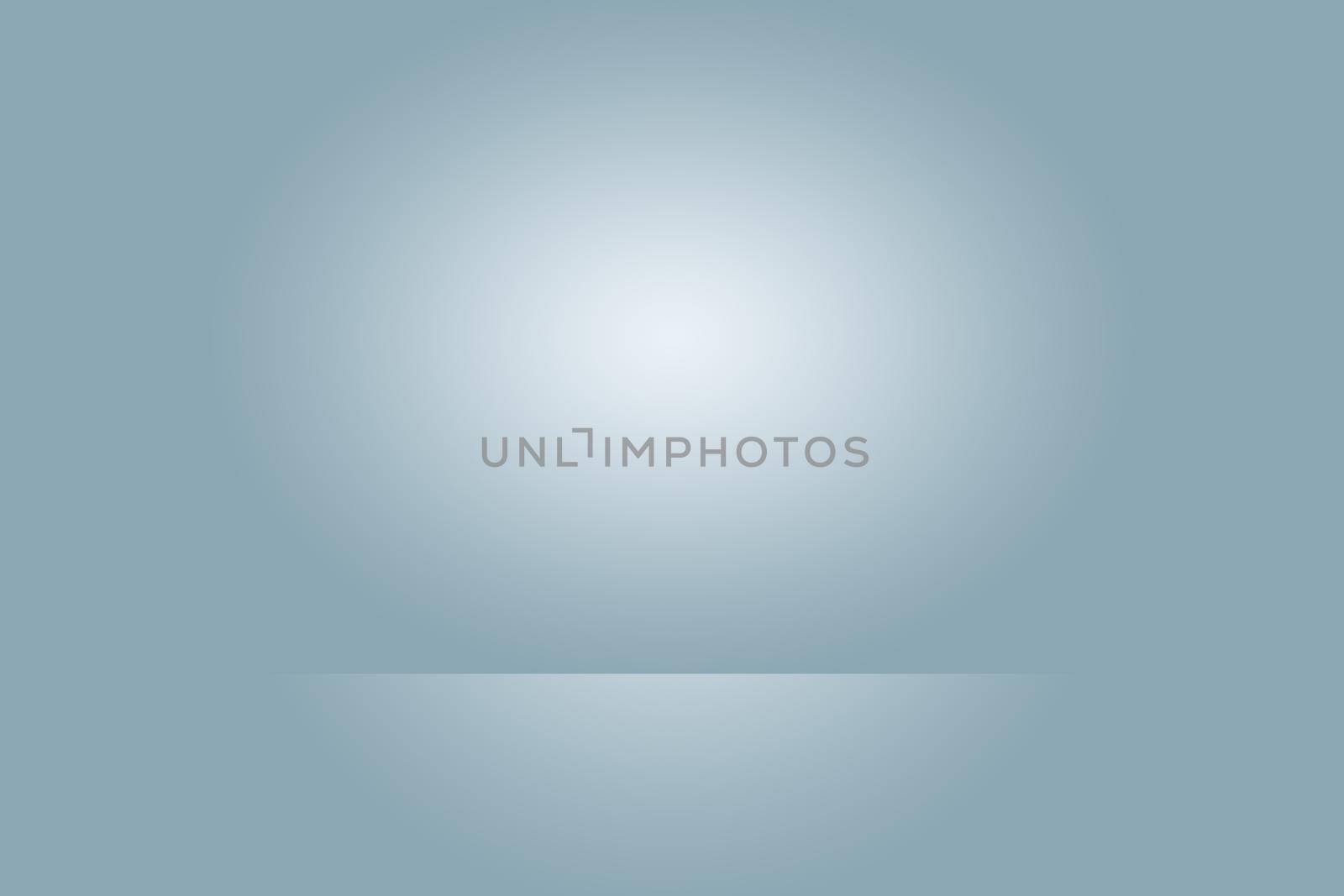 Abstract studio background texture of light blue and gray gradient wall, flat floor. for product
