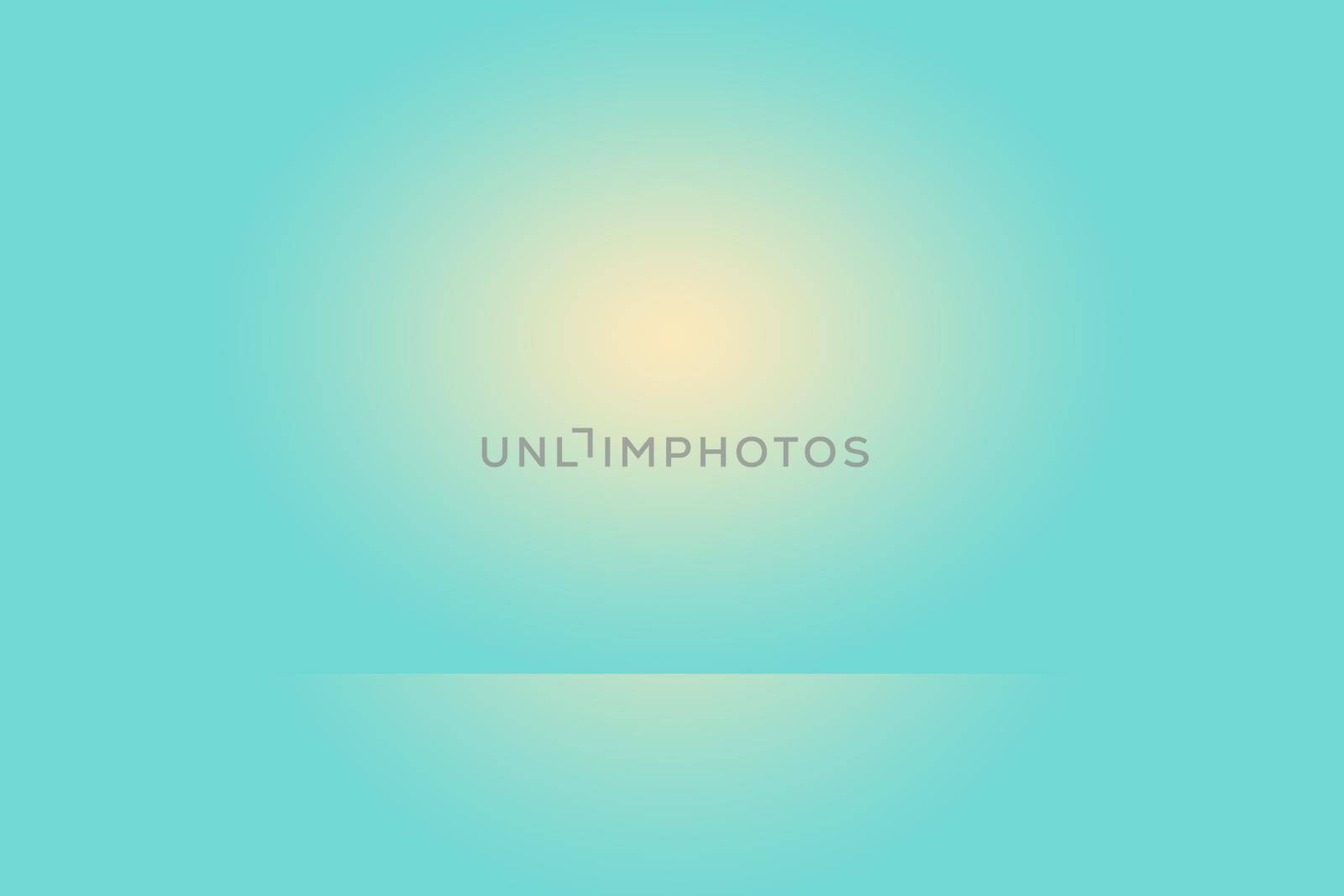 Abstract studio background texture of light blue and gray gradient wall, flat floor. for product. by Benzoix