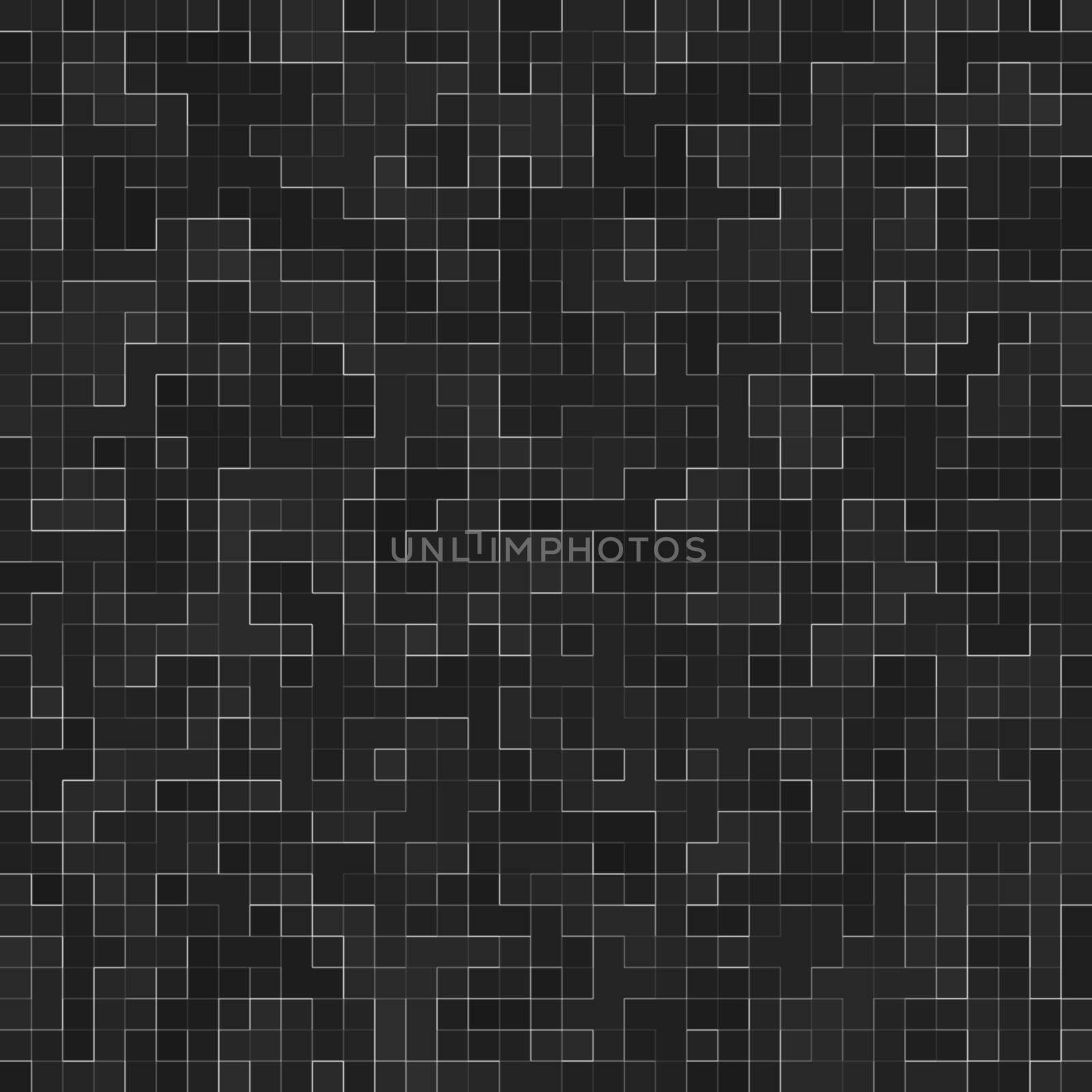 Abstract Seamless Pattern. Luxury Black Mosiac Texture abstract ceramic mosaic adorned building. Abstract colored ceramic stones