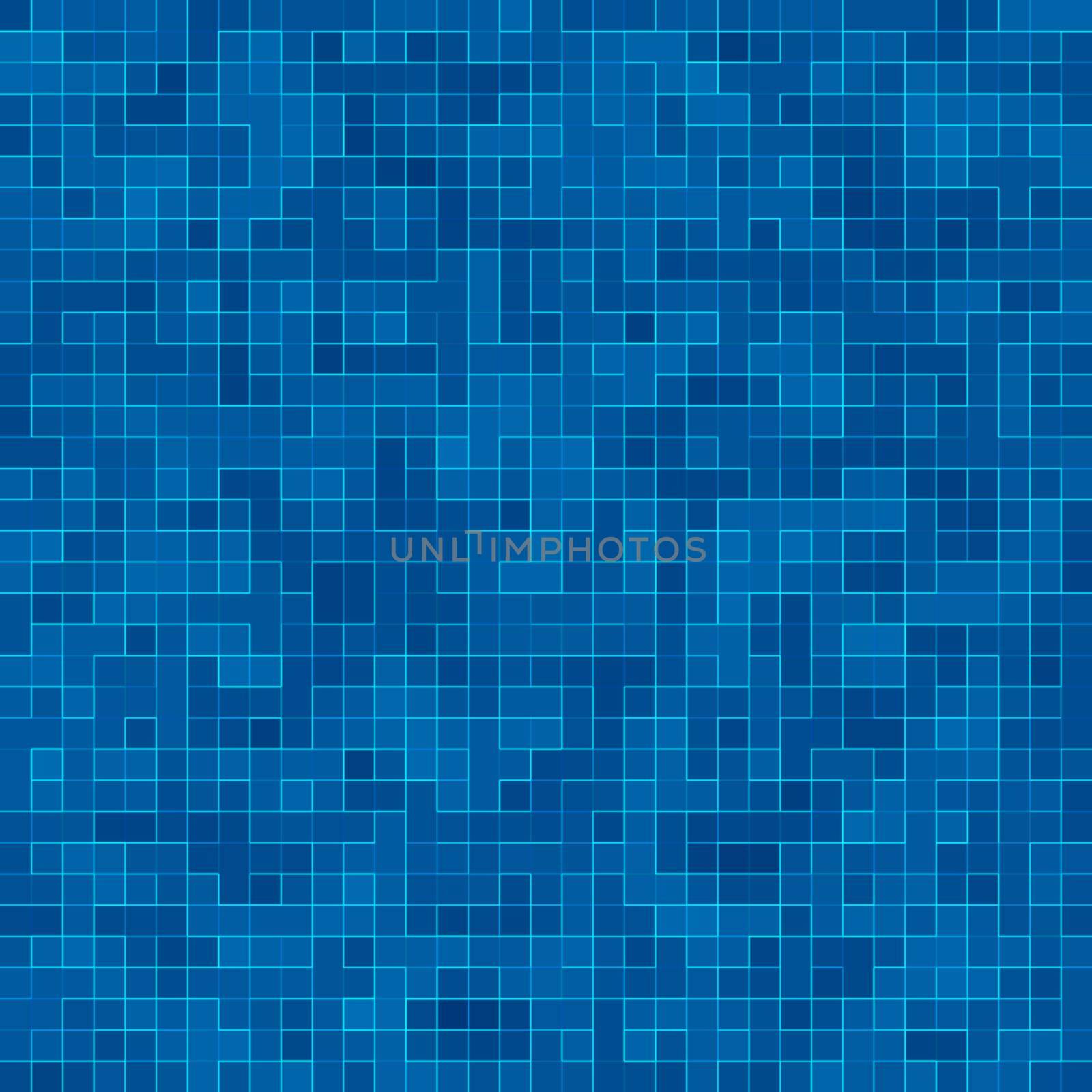 Texture Swimming pool Mosaic tile background. Wallpaper, banner, backdrop. by Benzoix