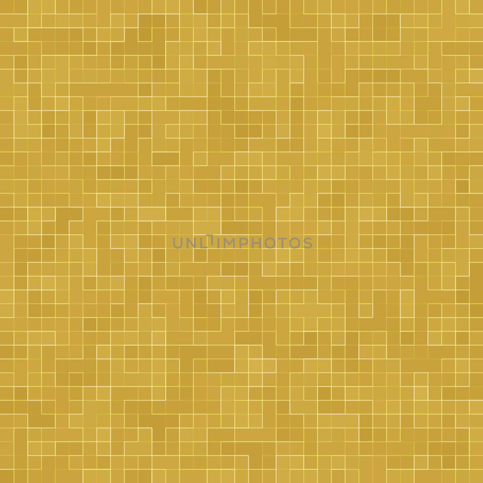 Detail of Yellow Gold Mosiac Texture abstract ceramic mosaic adorned building. Abstract Seamless Pattern. Abstract colored ceramic stones. by Benzoix