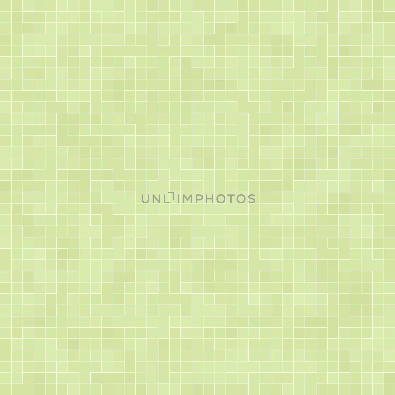 Abstract bright green square pixel tile mosaic wall background and texture