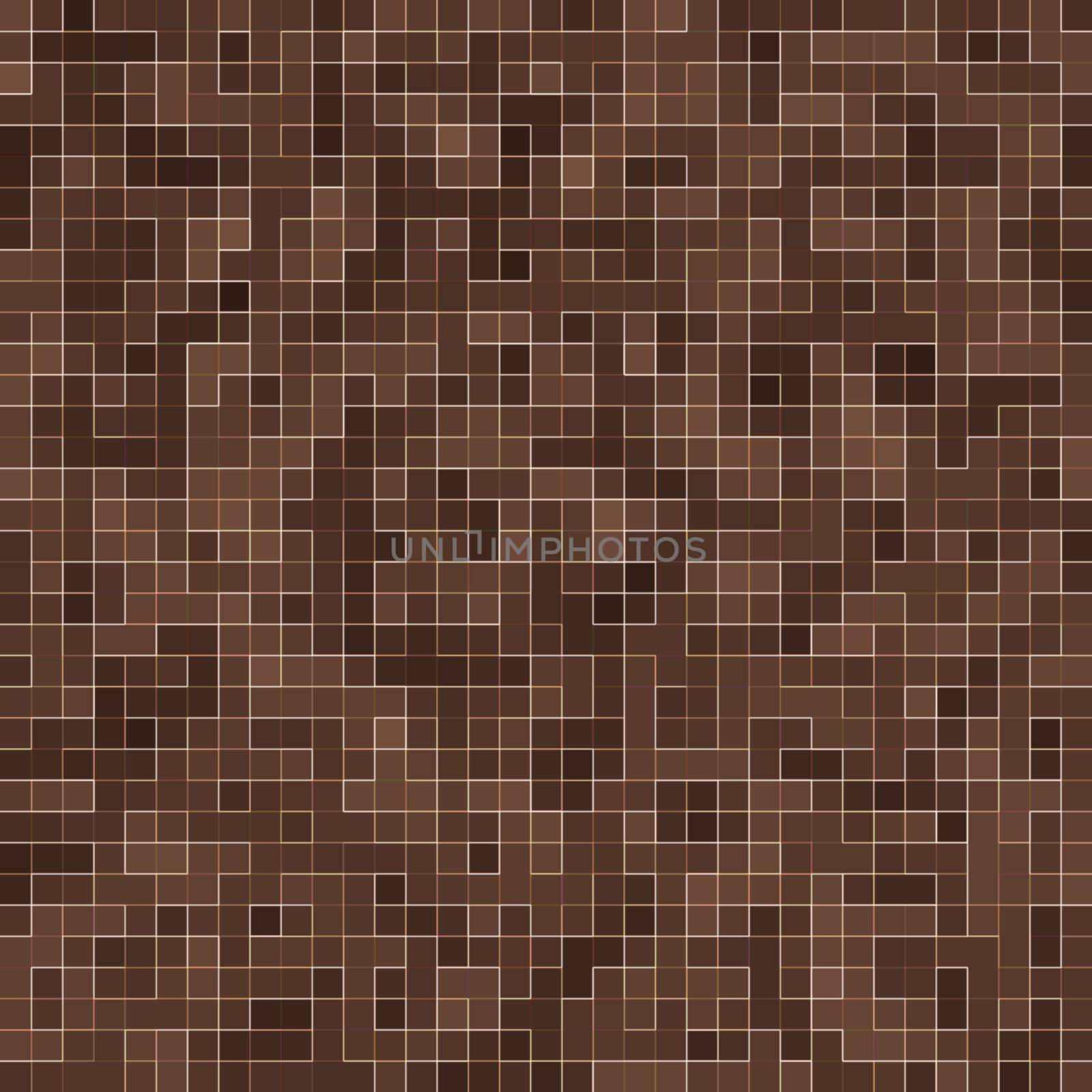 Colored ceramic stones. Abstract Smooth Brown Mosiac Texture abstract ceramic mosaic adorned building. Abstract Seamless Pattern. by Benzoix