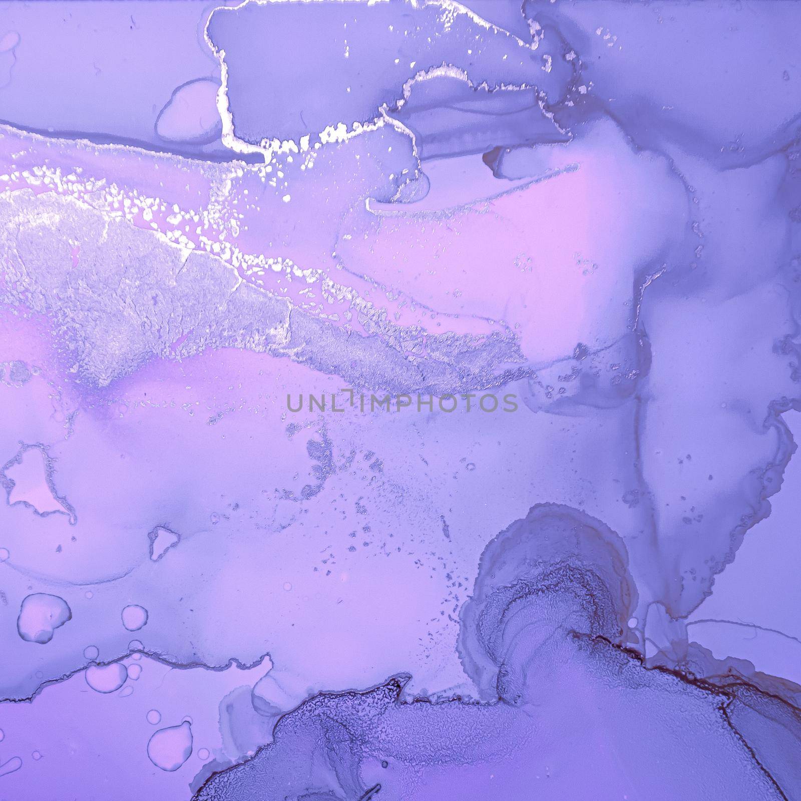 Purple Liquid Paint Waves. Metallic Gray Acrylic Art Background. Abstract Marble Design. Modern Liquid Paint. Ethereal Fluid Paper. Grey Alcohol Oil Texture. Flow Liquid Paint Waves.