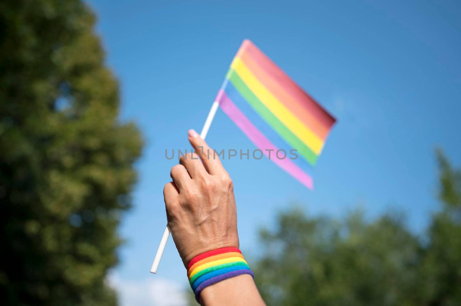 close up lgbt flag. Beautiful photo