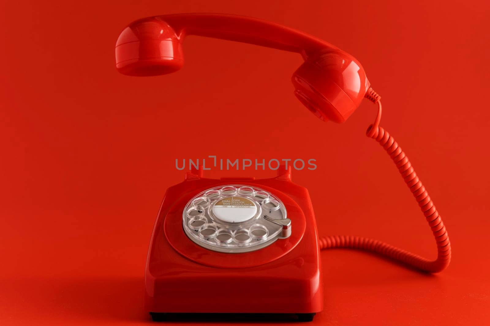 front view vintage telephone. High resolution photo