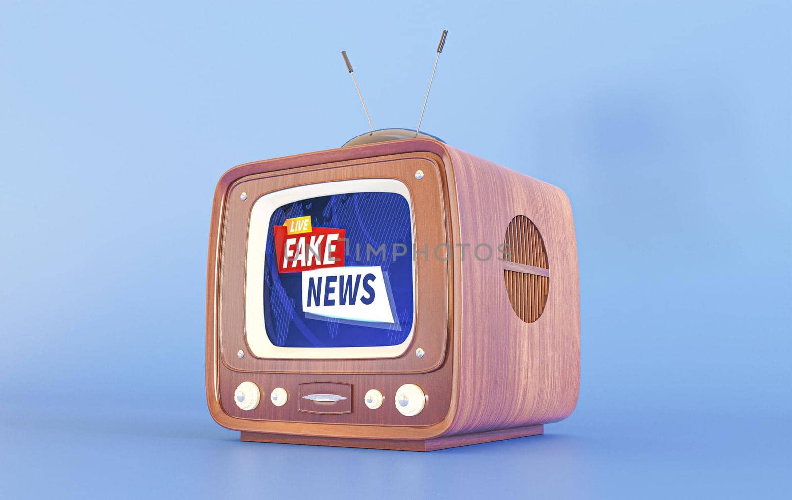 retro tv with fake news. High quality beautiful photo concept by Zahard