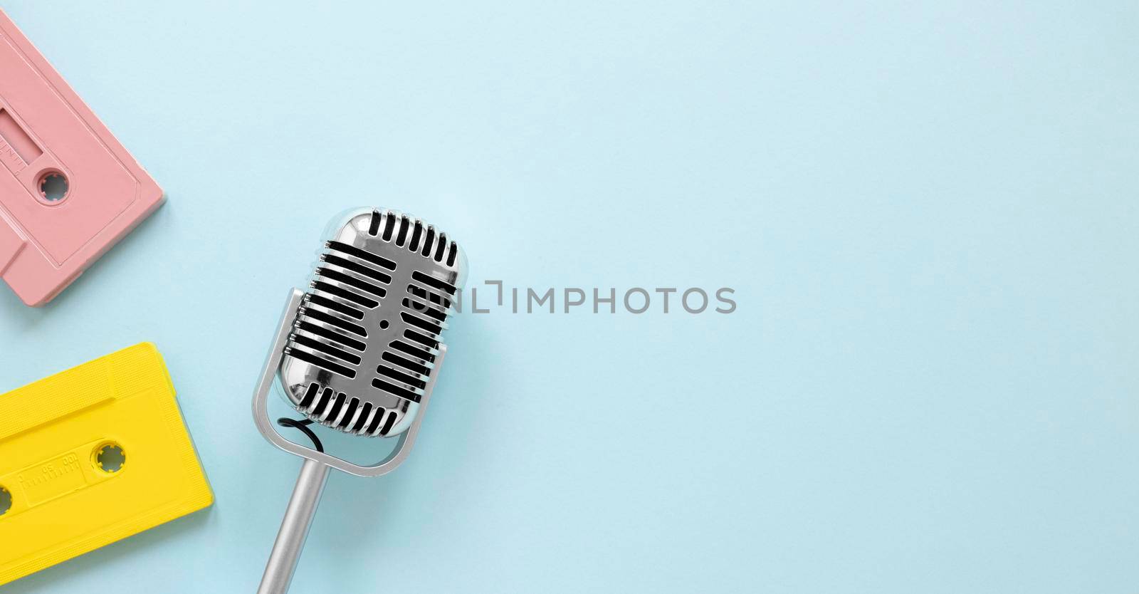 view microphone with copy space. High resolution photo