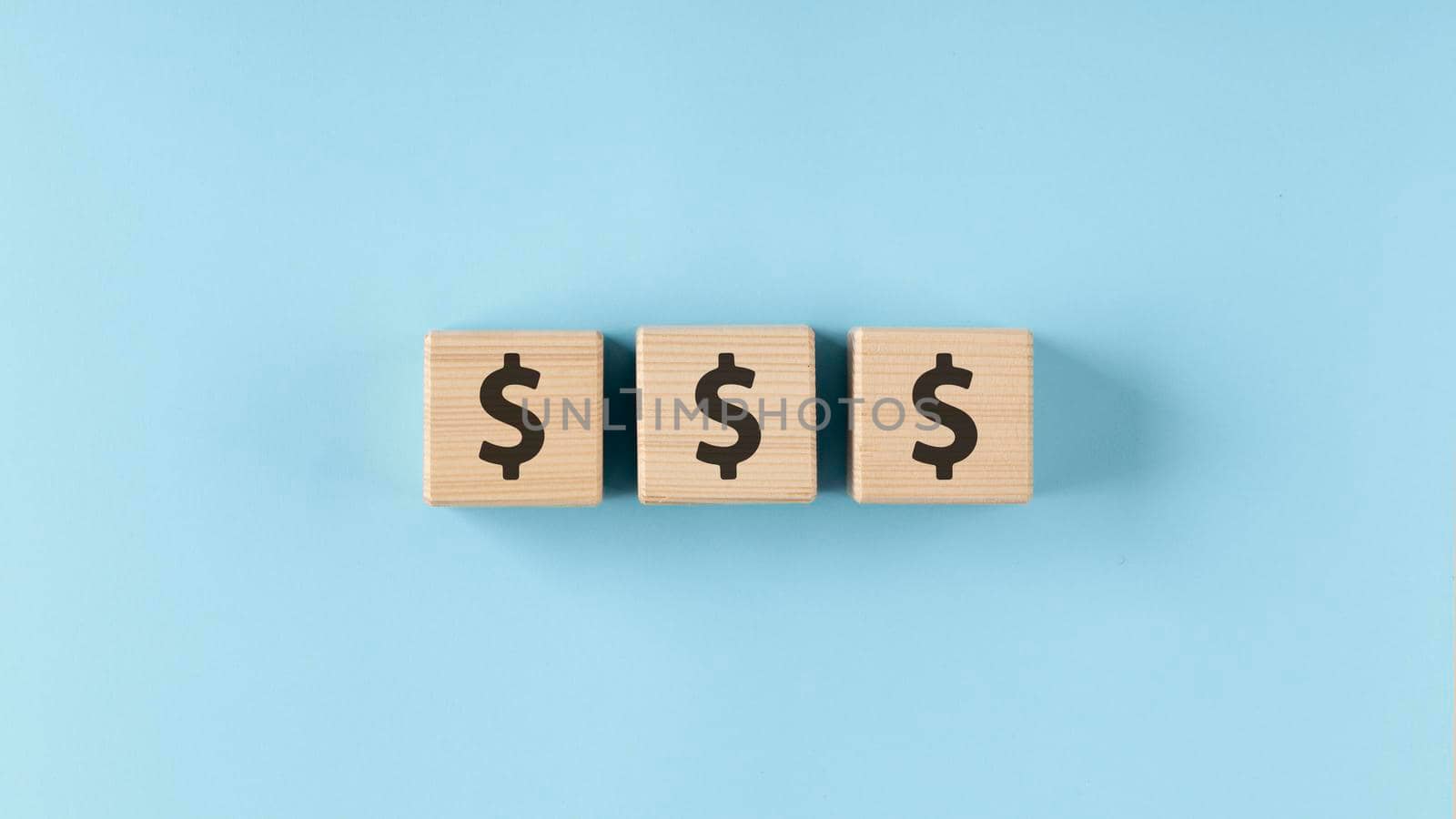 dollars wooden cubes arrangement. Beautiful photo