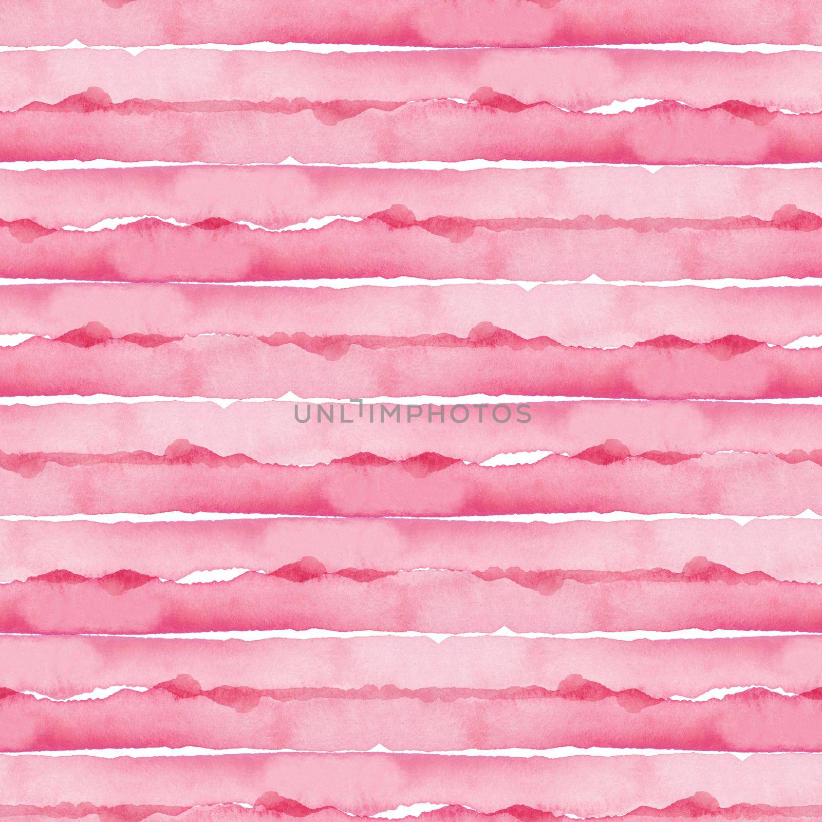 Abstract Pink Stripes Watercolor Background. Seamless Pattern for Fabric Textile and Paper. Simple Hand Painted Stripe.