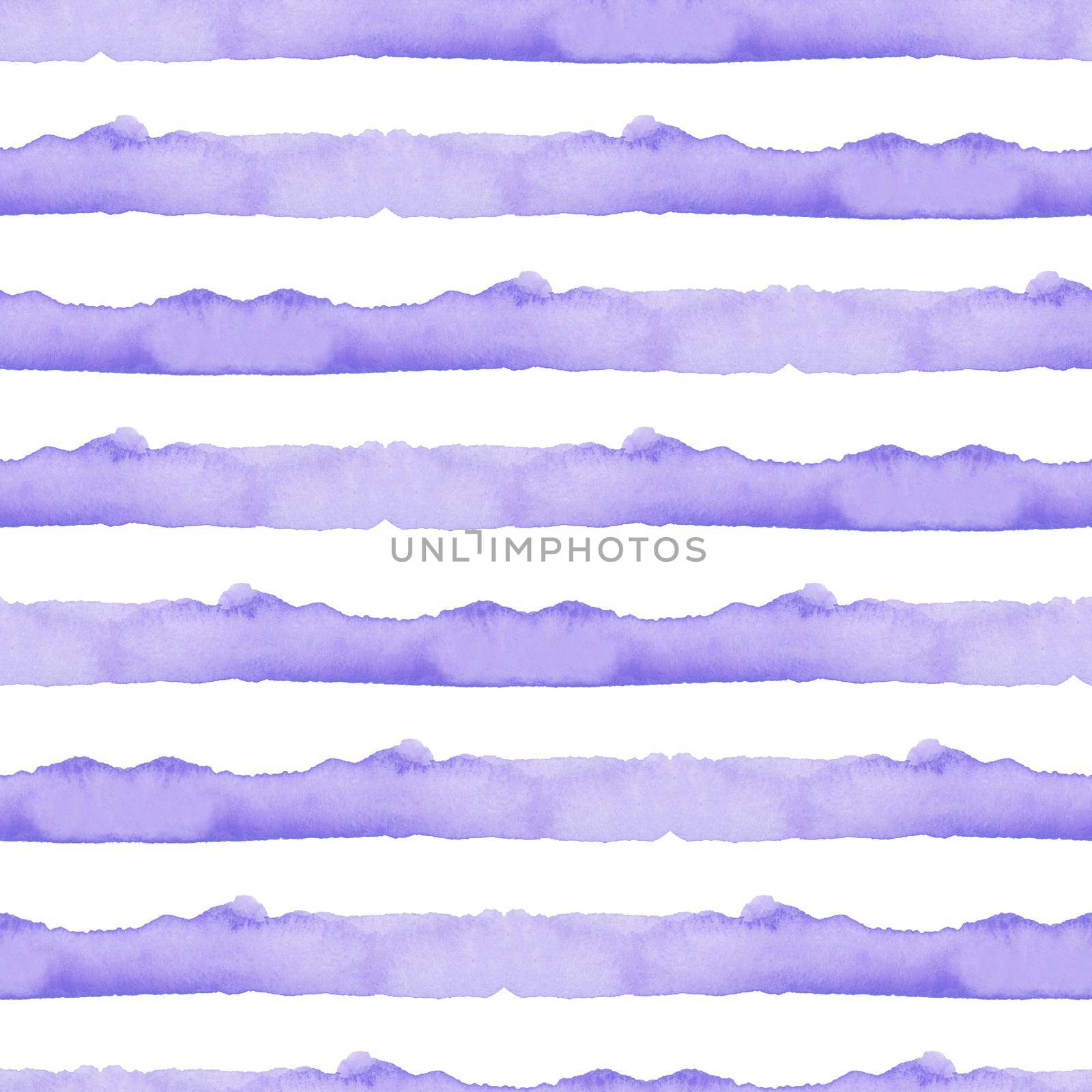 Abstract Blue Stripes Watercolor Background. Ocean Seamless Pattern for Fabric Textile and Paper. Simple Sea Hand Painted Stripe.