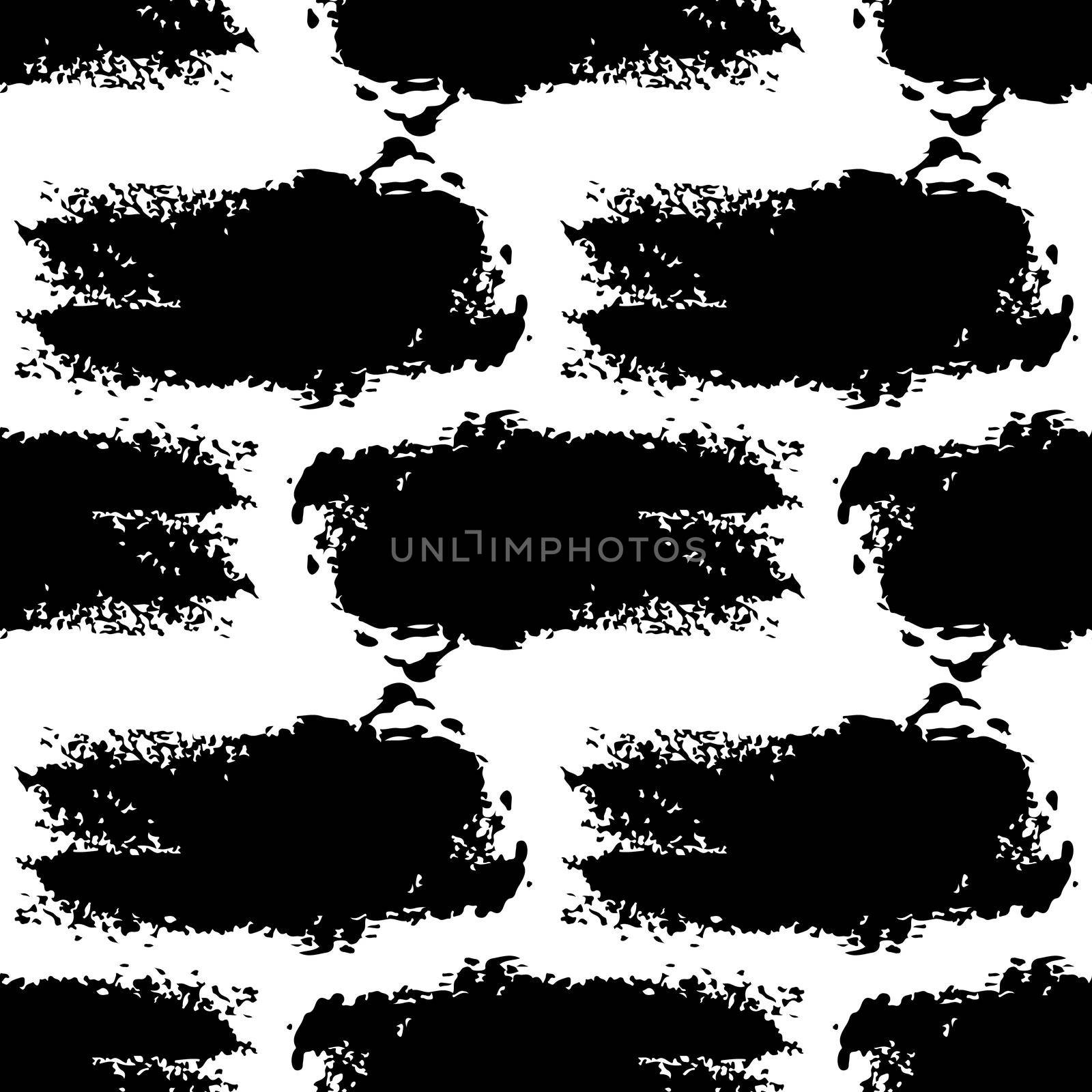 Brush Seamless Pattern Grange Minimalist Geometric Design in Black Color. Modern Grung Collage Background for kids fabric and textile.