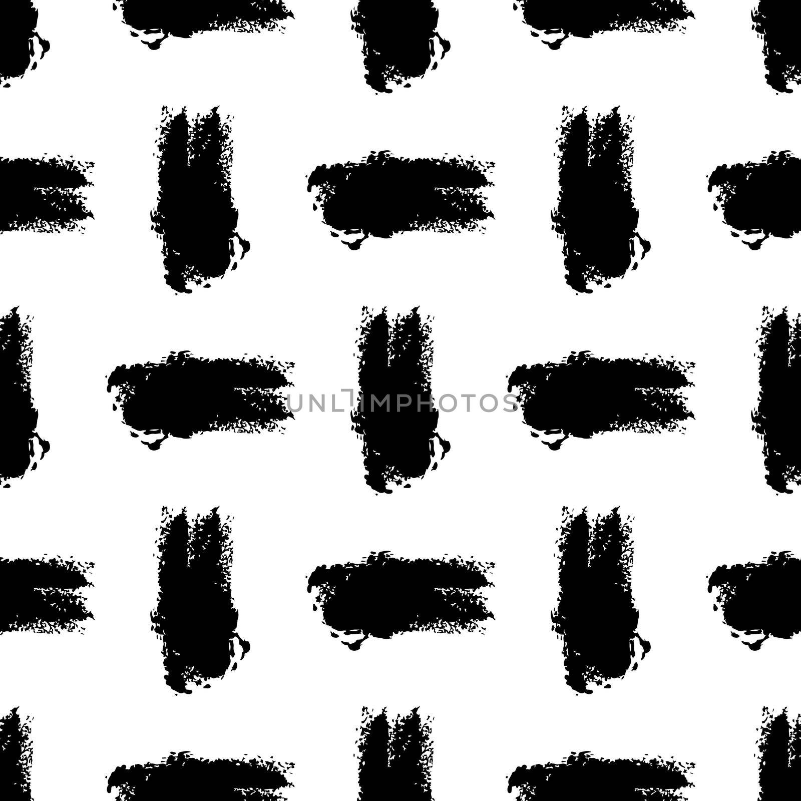 Brush Seamless Pattern Grange Minimalist Geometric Design in Black Color. Modern Grung Collage Background for kids fabric and textile by DesignAB