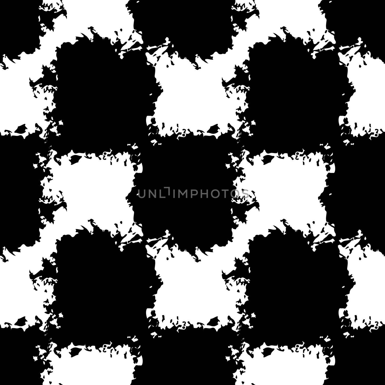 Plaid Brush Seamless Pattern Grange Minimalist Check Geometric Design in Black Color. Modern Grung Collage Background for kids fabric and textile by DesignAB