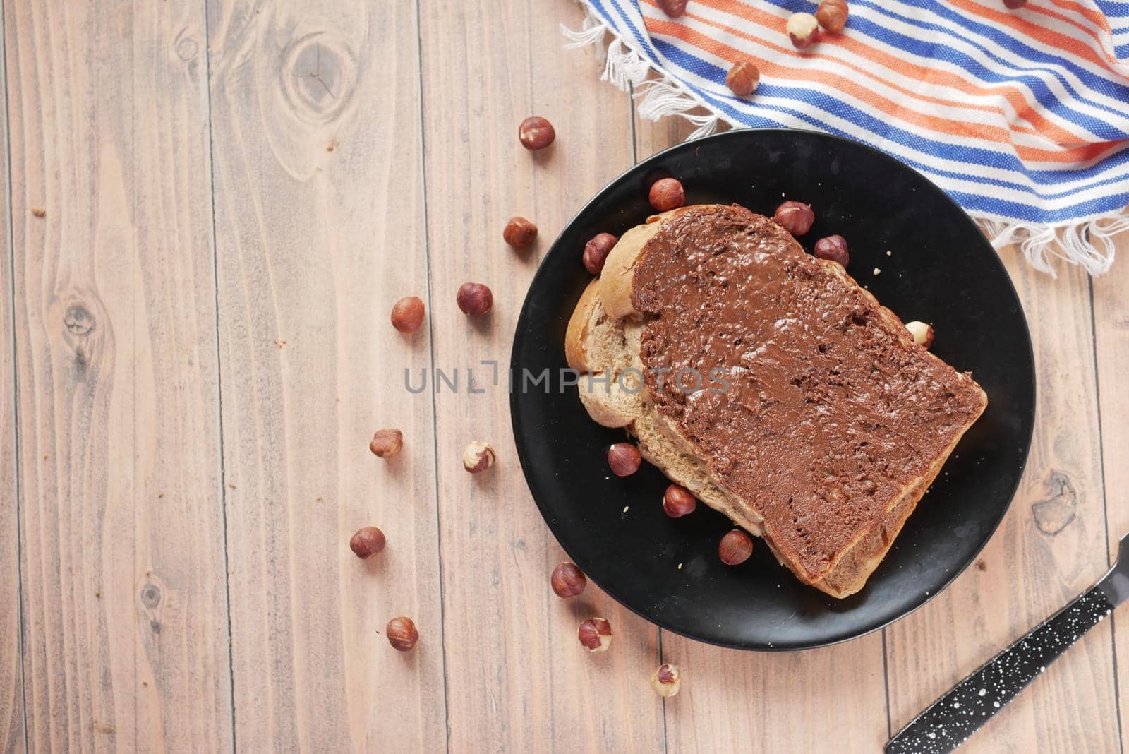 Chocolate Hazelnut Spread on Toast by towfiq007