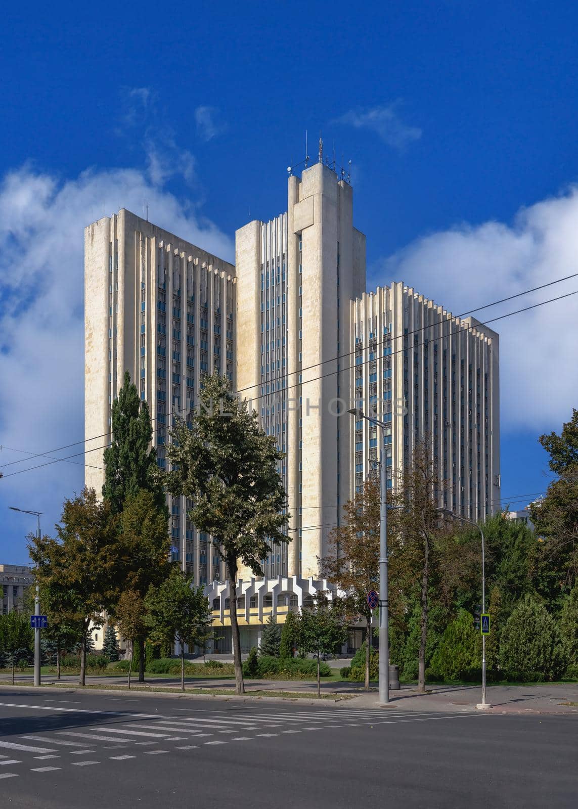 Chisinau, Moldova – 12.09.2021. Sector Court Center in Chisinau, Moldova, on a sunny autumn day