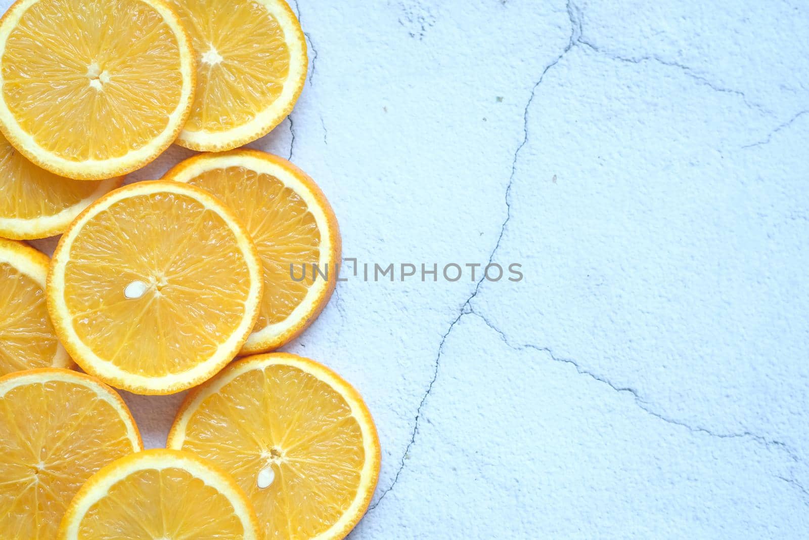 Yellow Lemon on white background with copy space