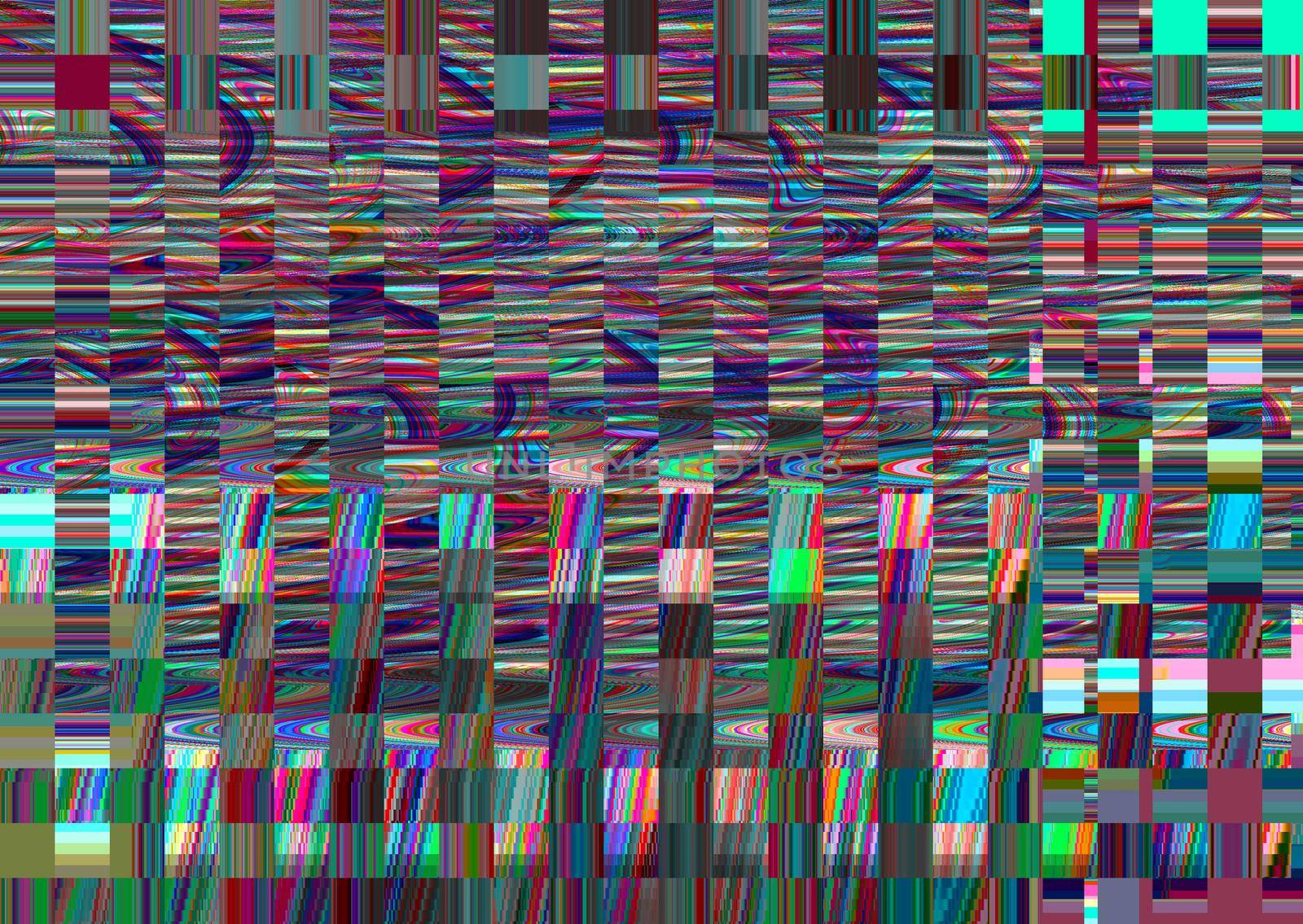 Glitch psychedelic background Old TV screen error Digital pixel noise abstract design Photo glitch Television signal fail Technical problem grunge wallpaper Colorful noise by DesignAB