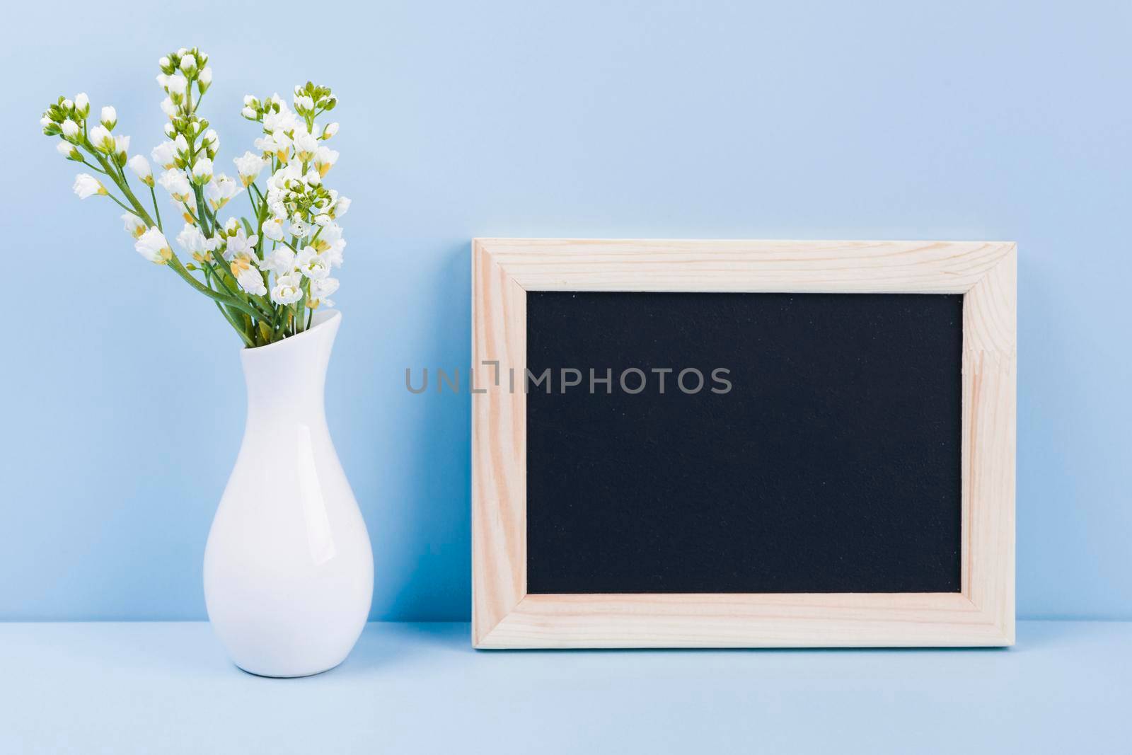 flowers with blackboard. Beautiful photo