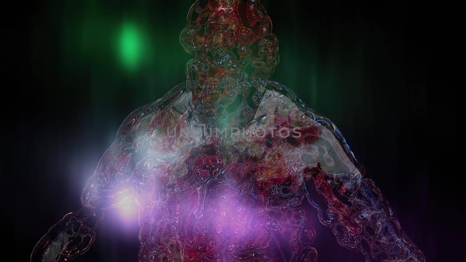 3d illustration - Horror Zombie With Effects, 