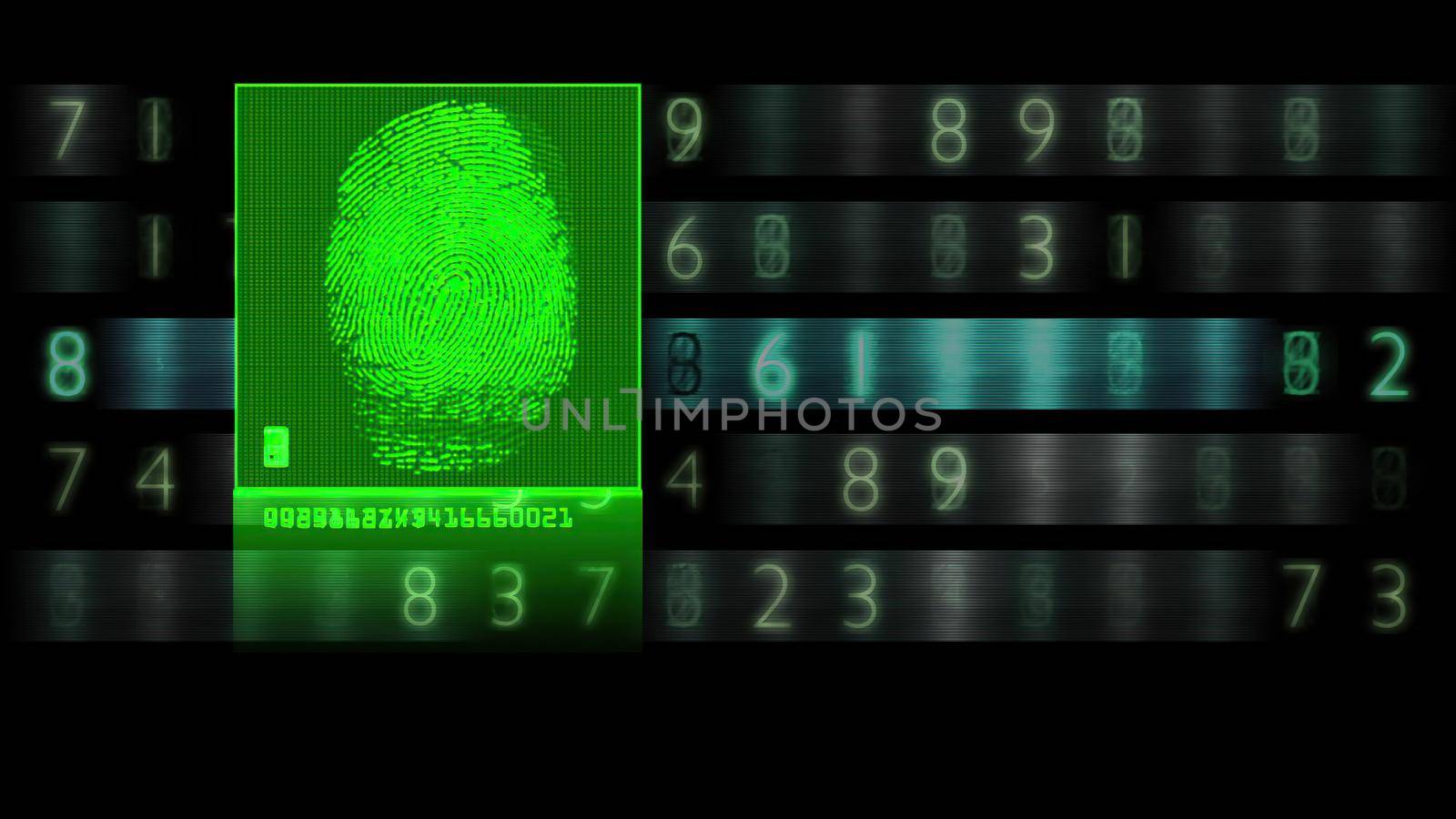 3d illustration - Fingerprint scan  by vitanovski