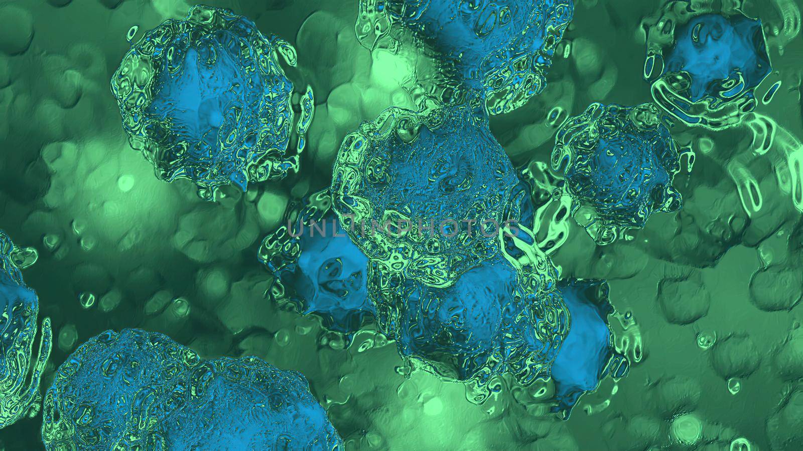 3d illustration -  Cancer Cell in frozen condition by vitanovski