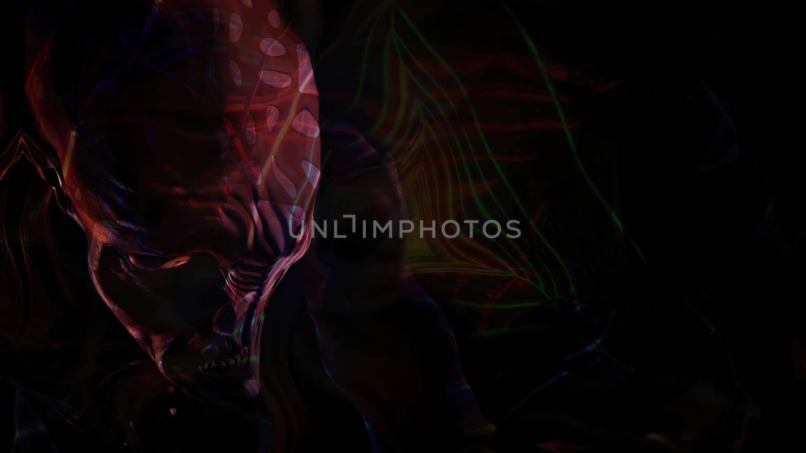 3d illustration - Horror Zombie With Effects, 