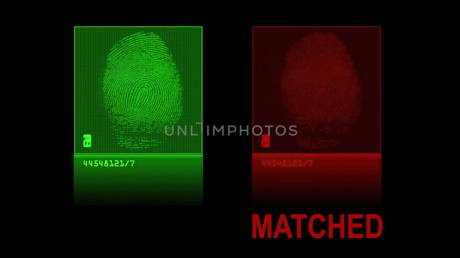 3d illustration - Fingerprint scan  by vitanovski