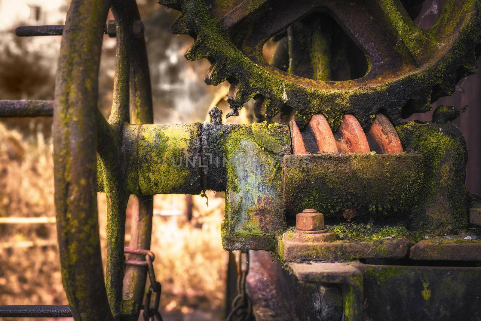 Rusty gears from a valve