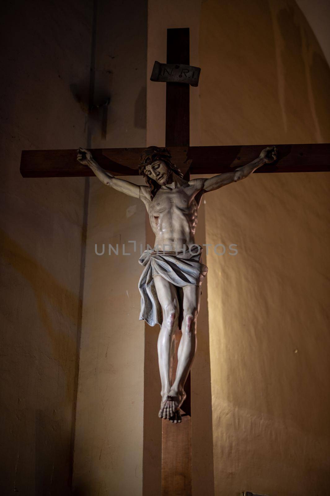 crucifix of jesus in the church by carfedeph