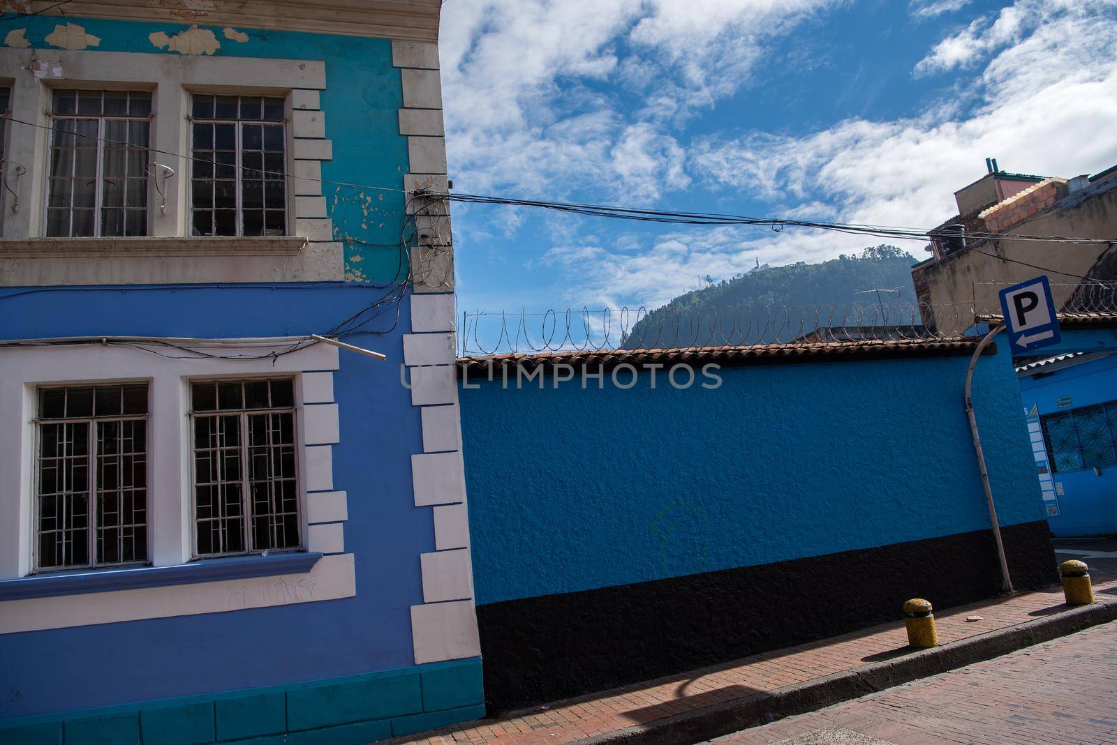 View of neighborhood in Bogota, Colombia, South America.