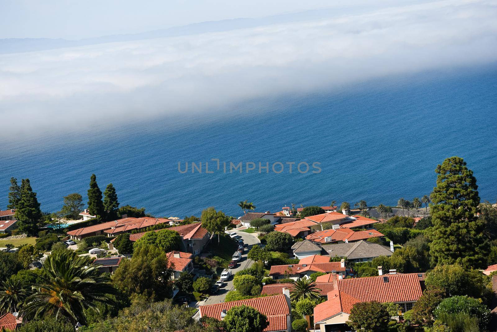 Rollings Hills Estates California view of Pacific Ocean by jyurinko