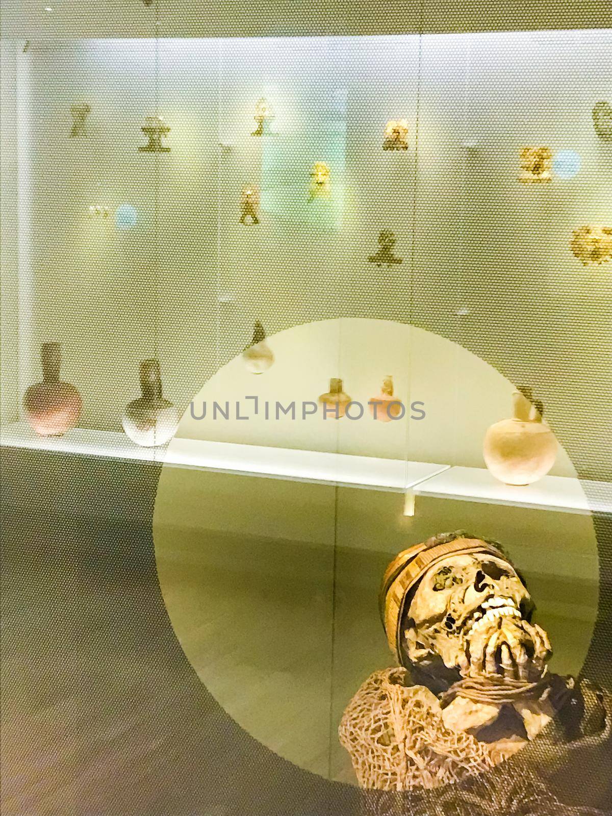 Artifacts from the gold museum with skeleton by jyurinko