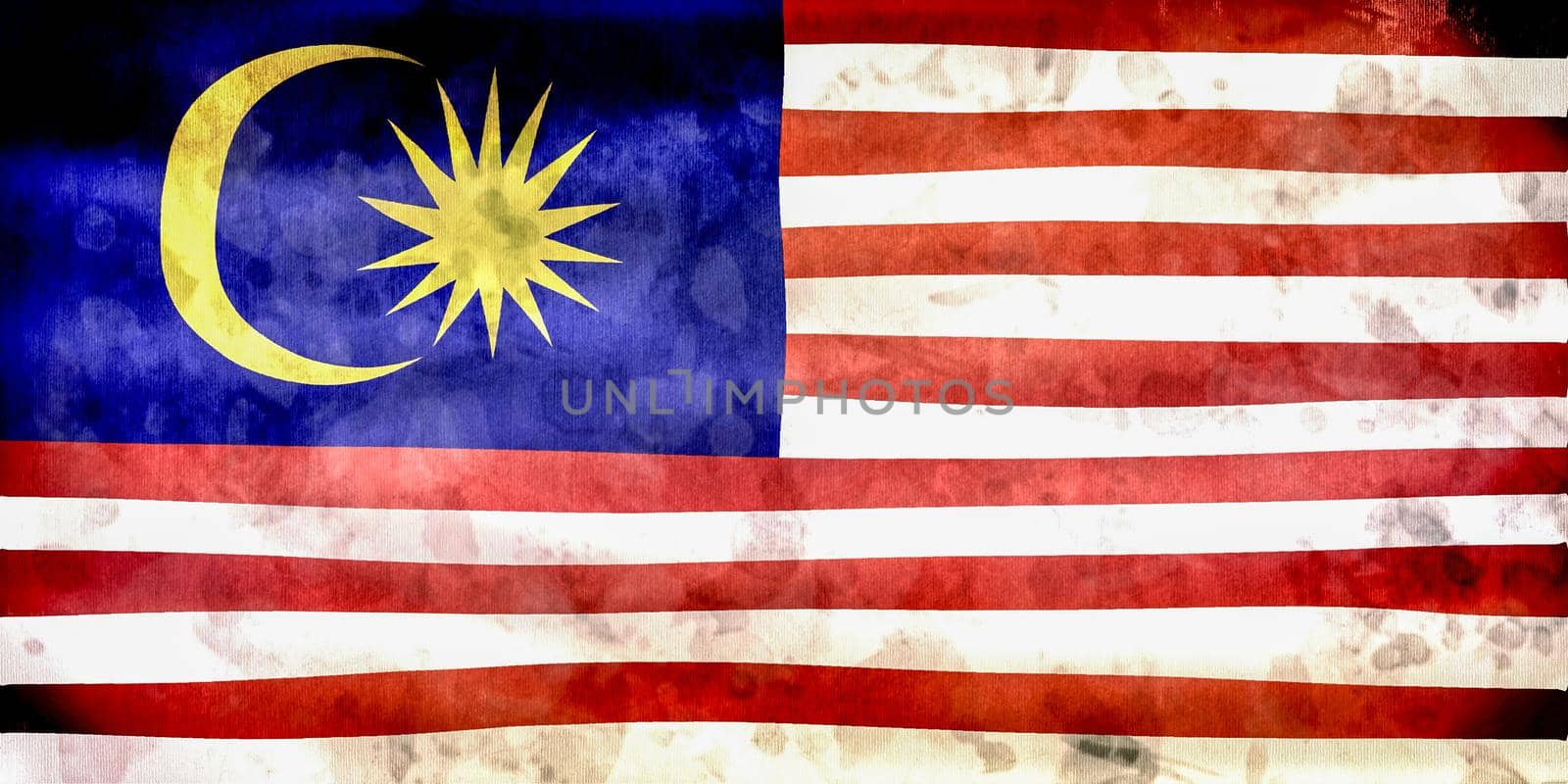 3D-Illustration of a Malaysia flag - realistic waving fabric flag by MP_foto71