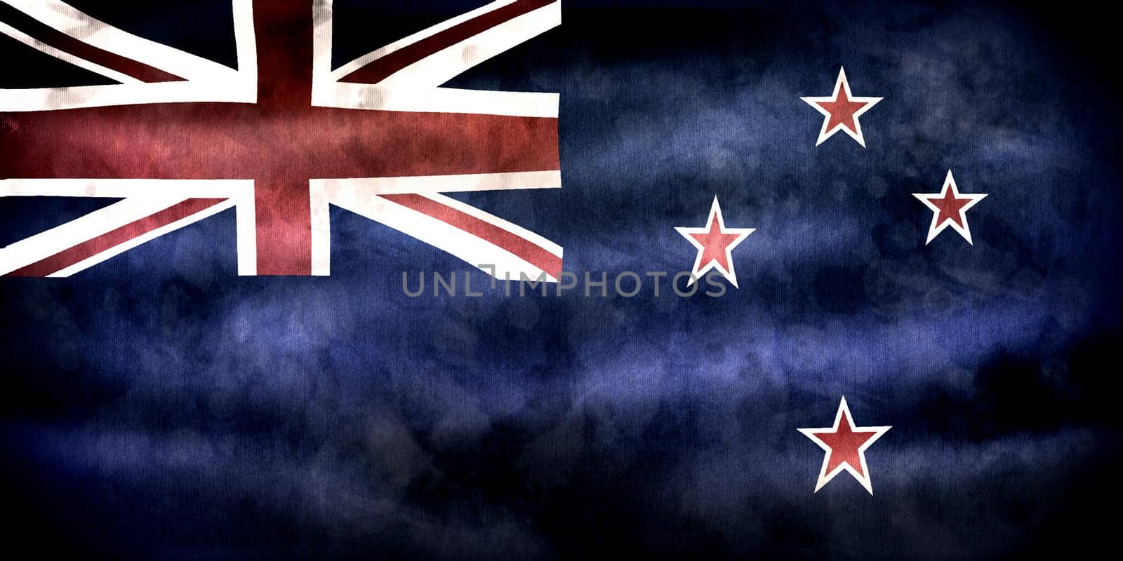3D-Illustration of a New Zealand flag - realistic waving fabric flag by MP_foto71