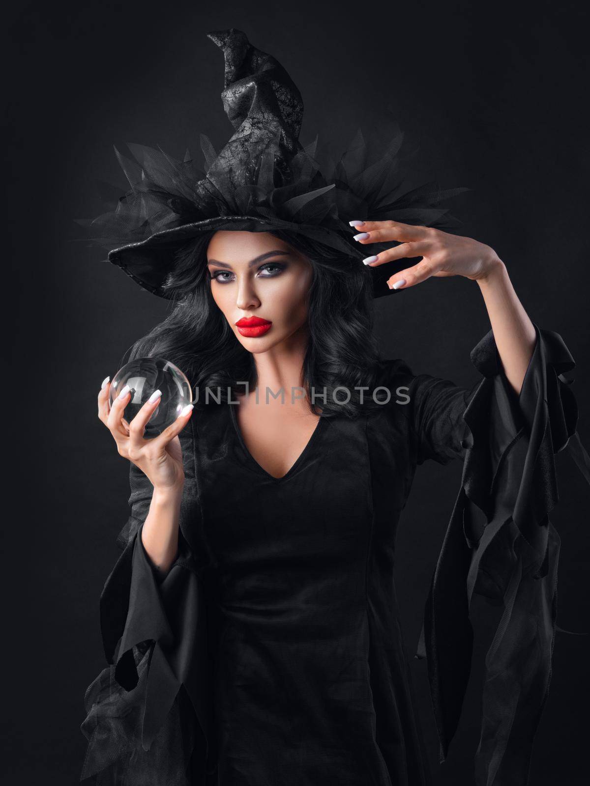 Witch sorceress with crystal ball by Yellowj