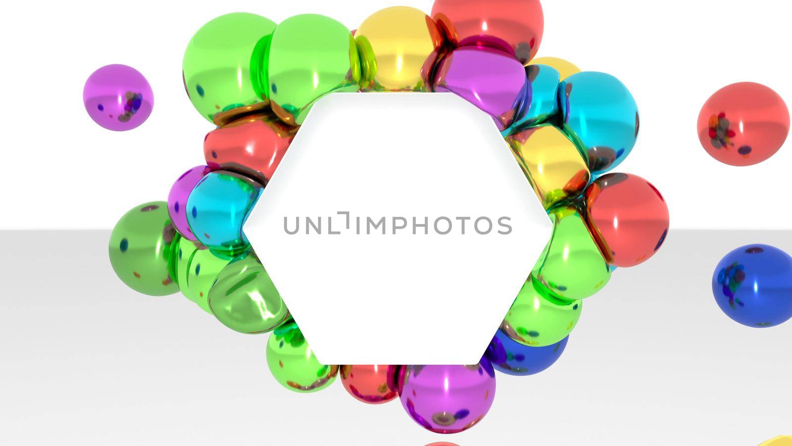 Modern 3d spheres soft body metal on white background 3d render by Zozulinskyi