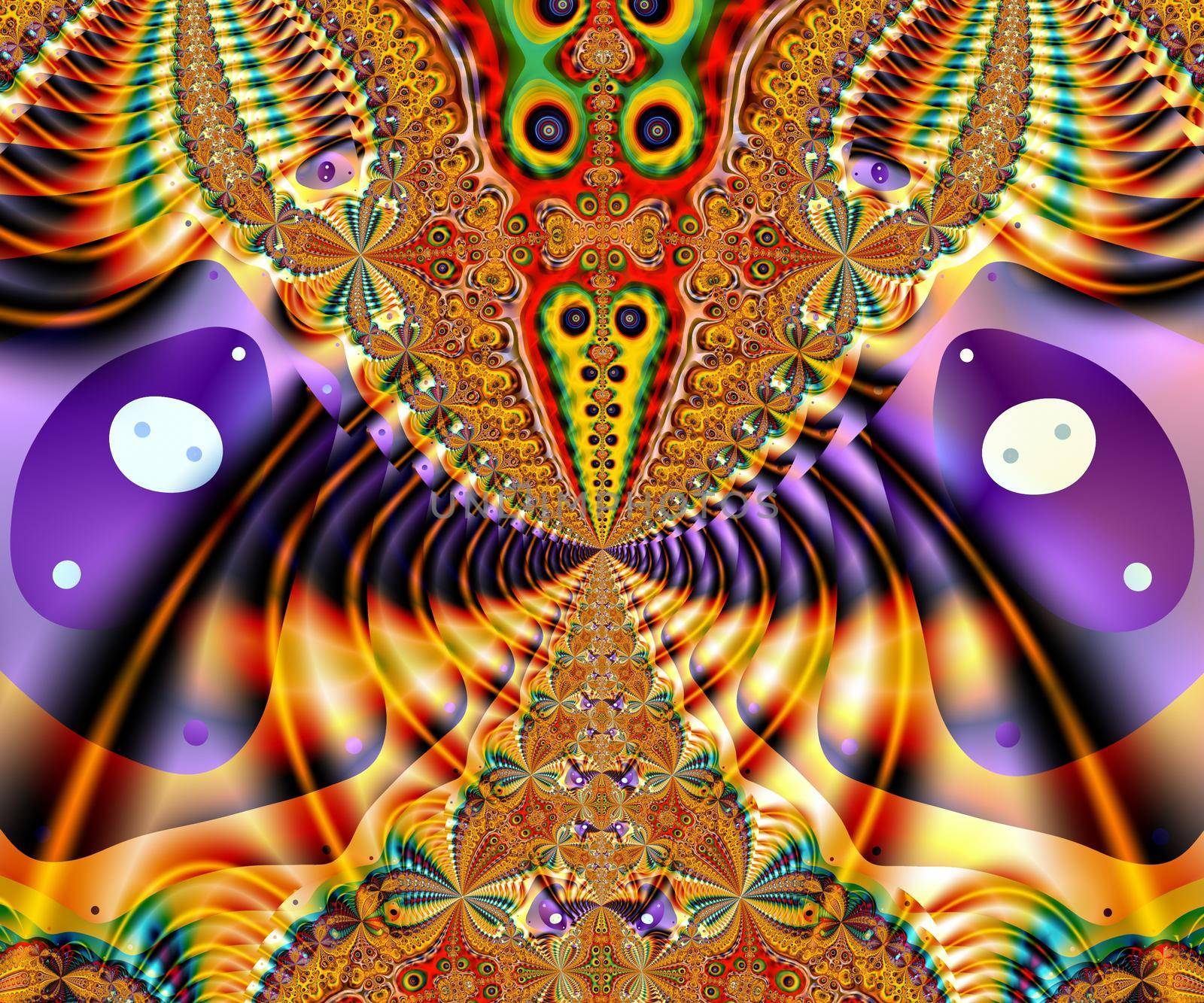Computer generated abstract colorful fractal artwork by stocklady