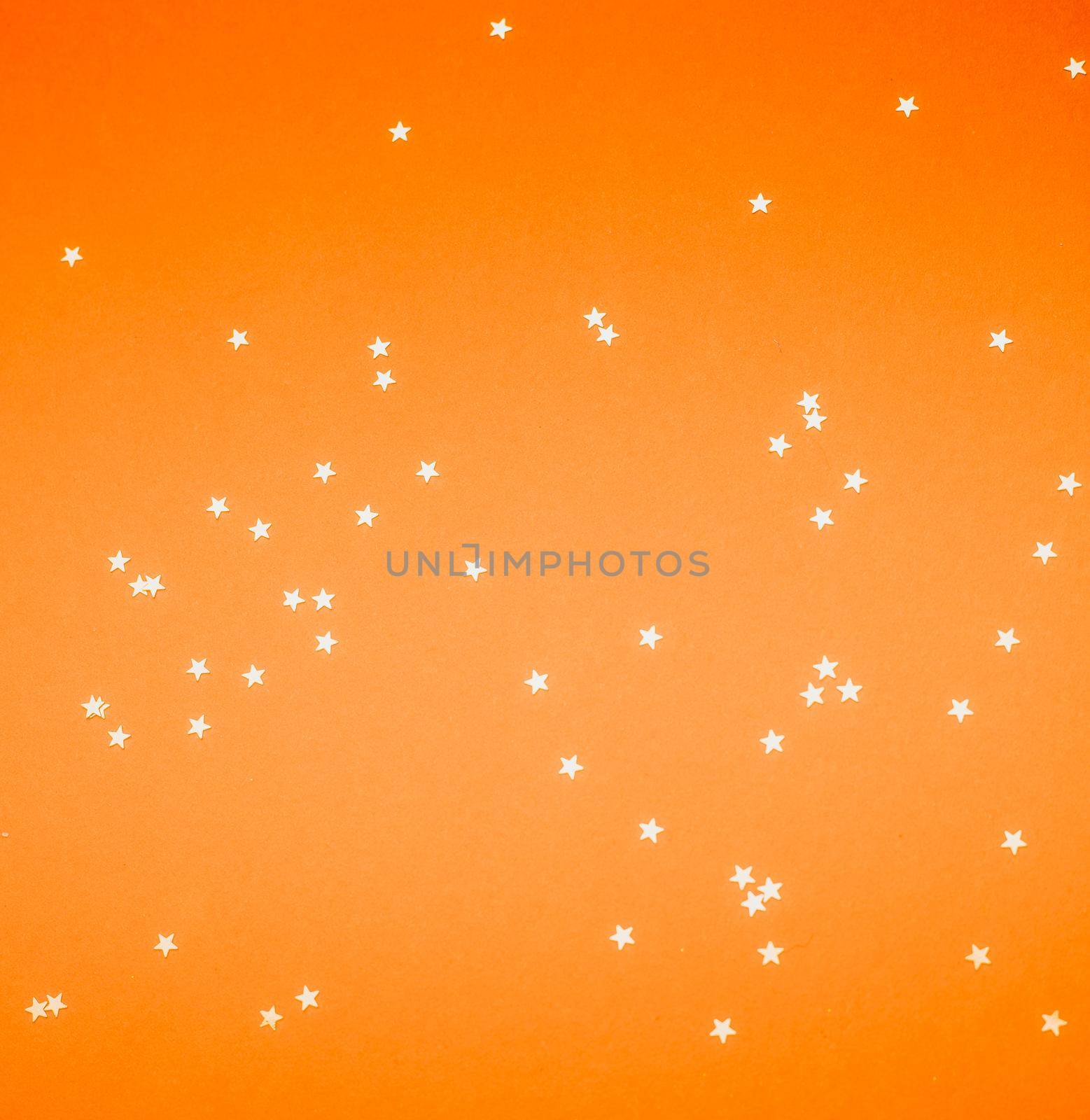 Christmas background and stars on a red background . Copy space Christmas. Red