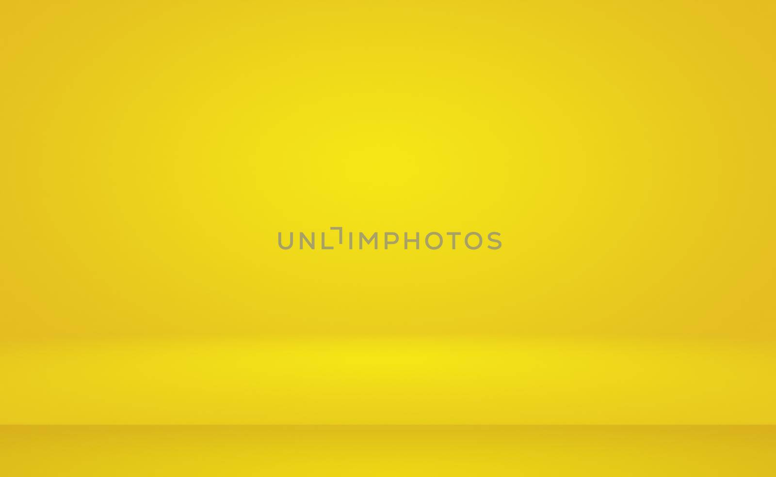 Abstract solid of shining yellow gradient studio wall room background