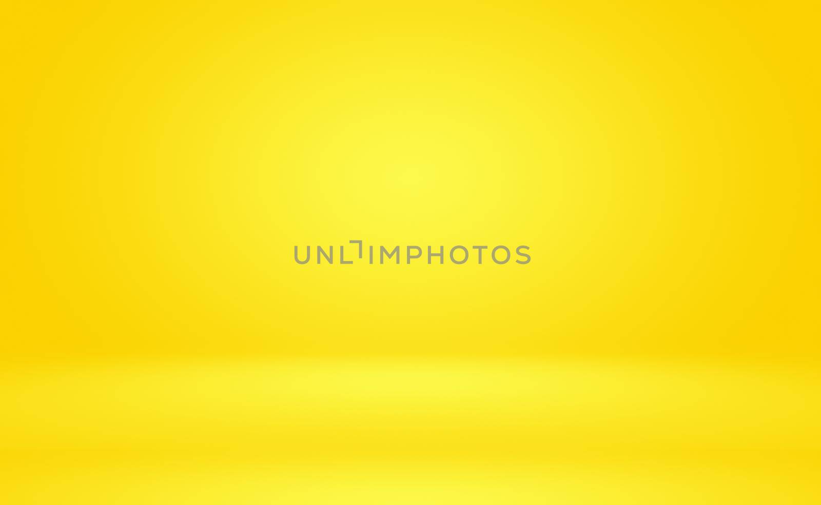 Abstract solid of shining yellow gradient studio wall room background