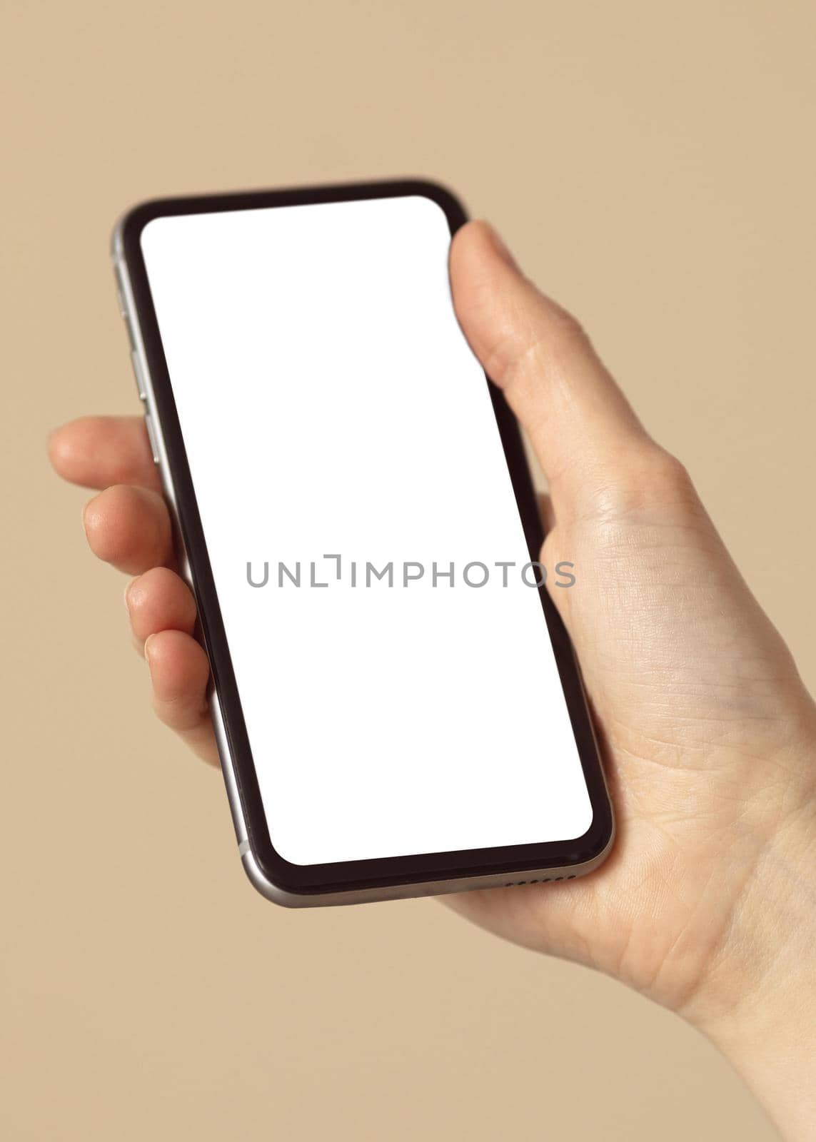 person holding copy space mobile phone. Resolution and high quality beautiful photo