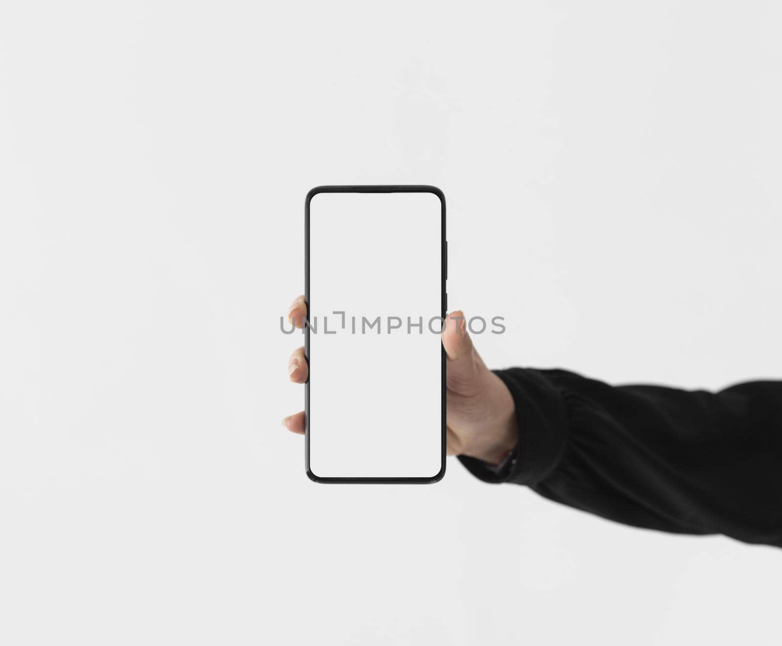 close up hand holding phone. Resolution and high quality beautiful photo