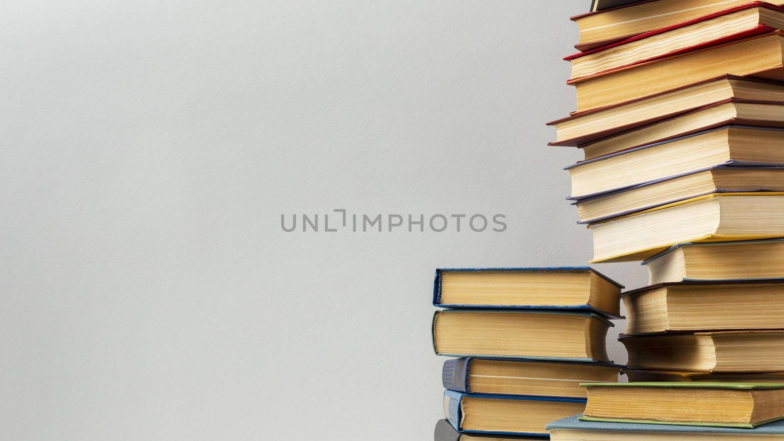 beautiful arrangement different books 3. Resolution and high quality beautiful photo