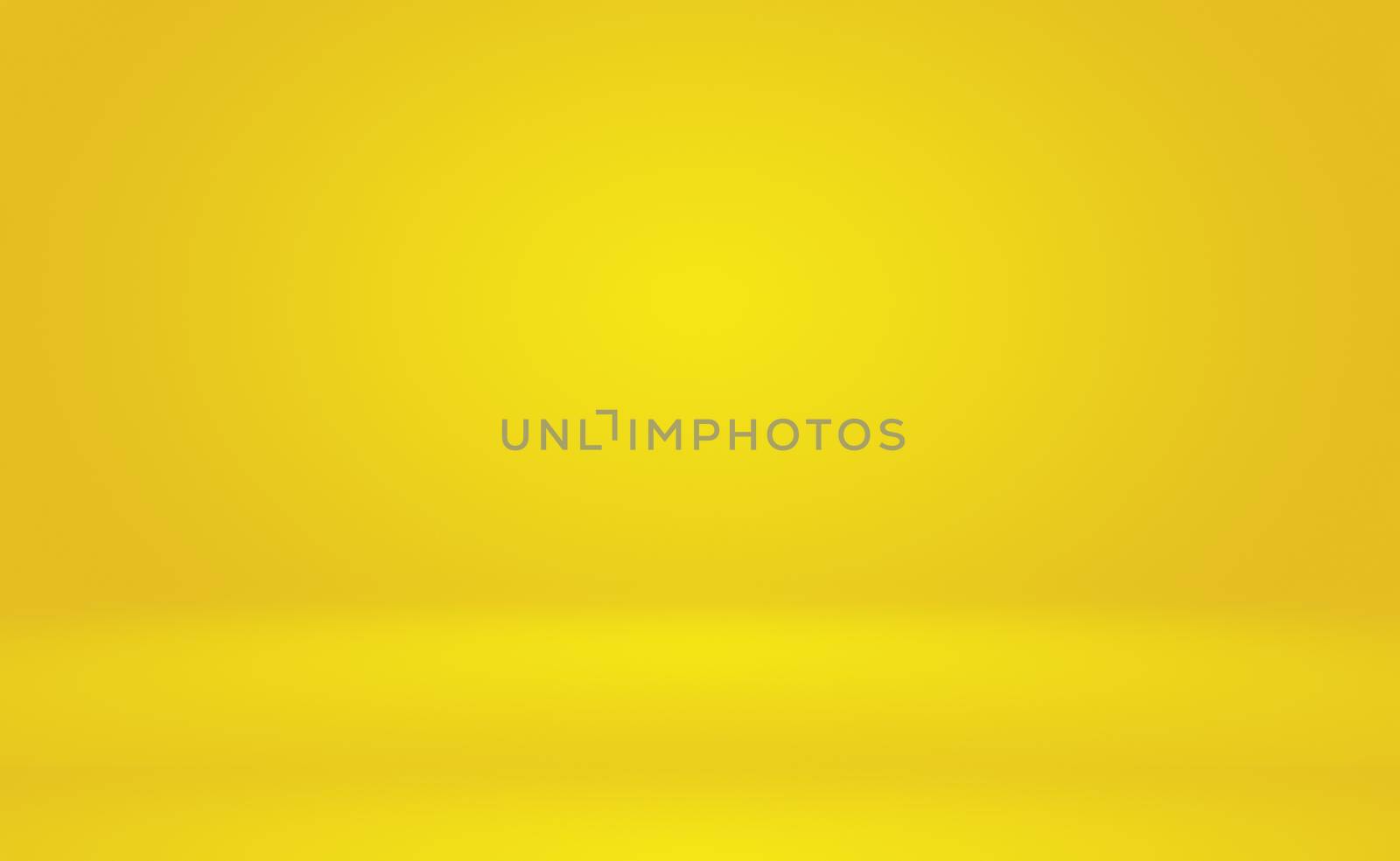 Abstract solid of shining yellow gradient studio wall room background. by Benzoix