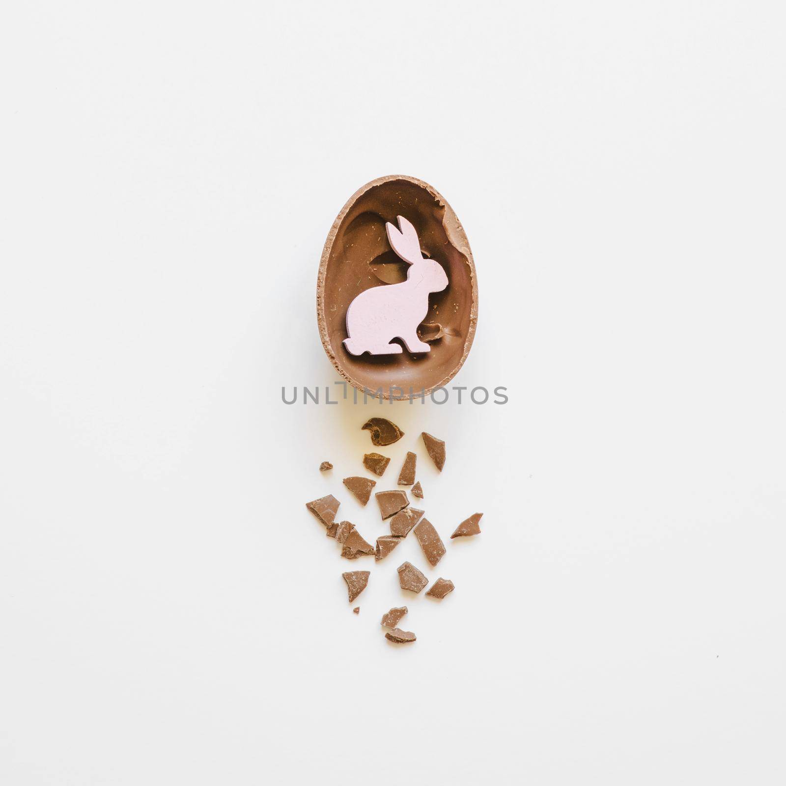 bunny chocolate egg. High quality beautiful photo concept by Zahard