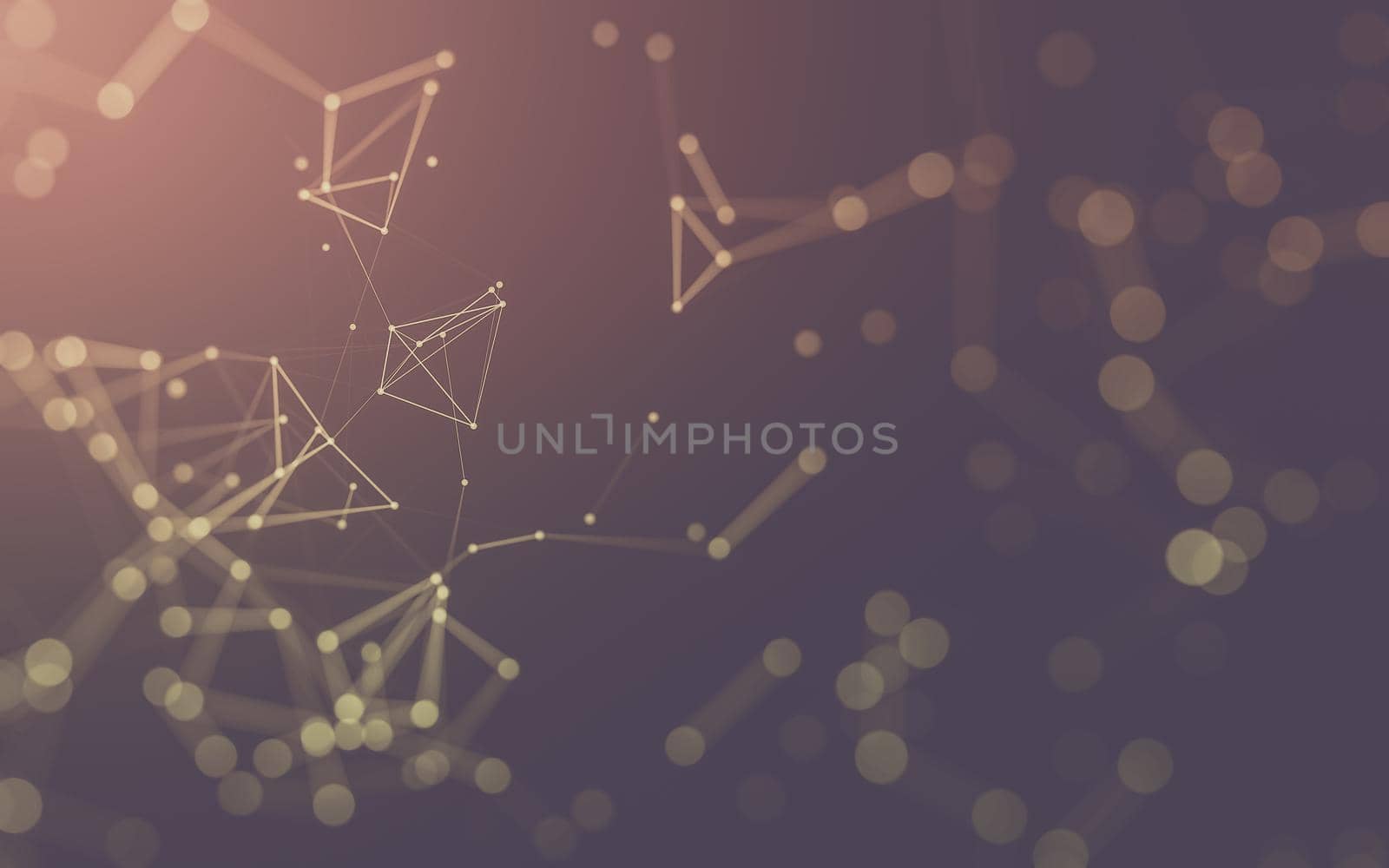 Abstract background. Molecules technology with polygonal shapes, connecting dots and lines. Connection structure. Big data visualization.  by teerawit