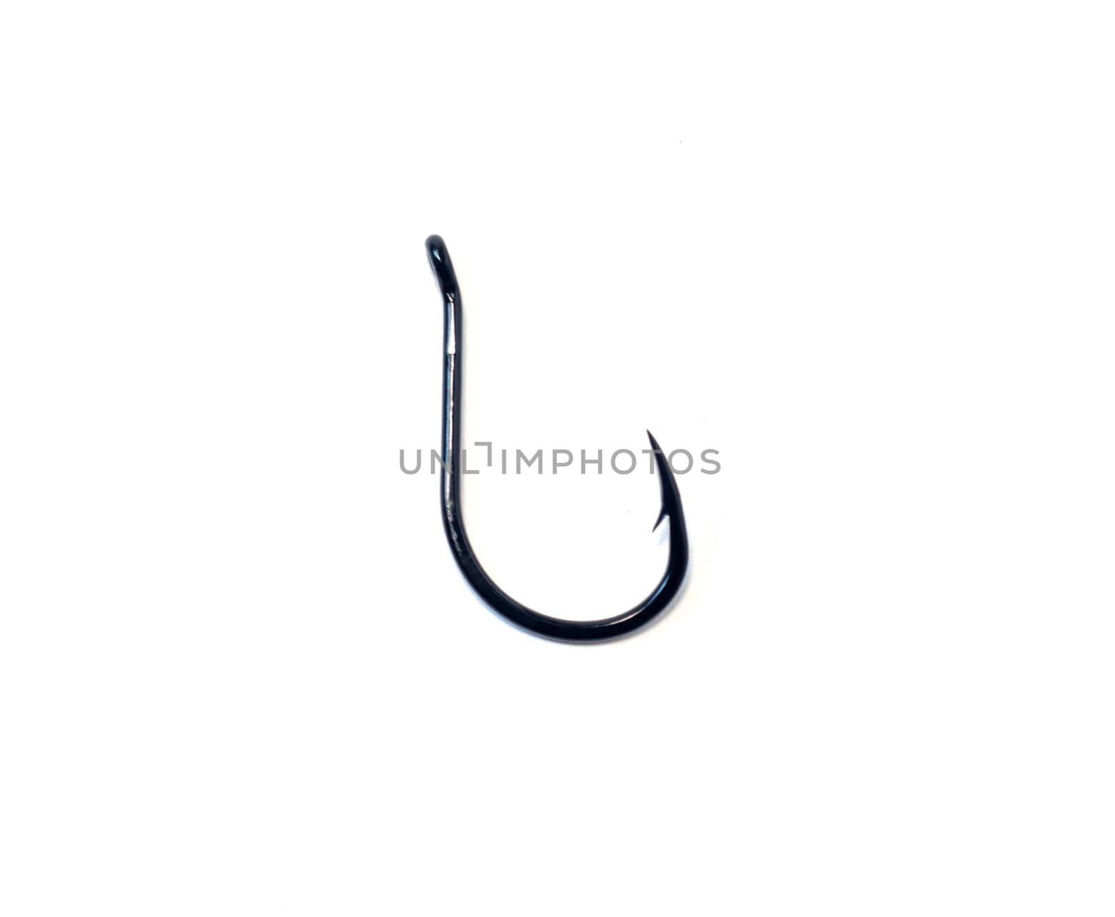 Fishing hook for catching carp on a white background