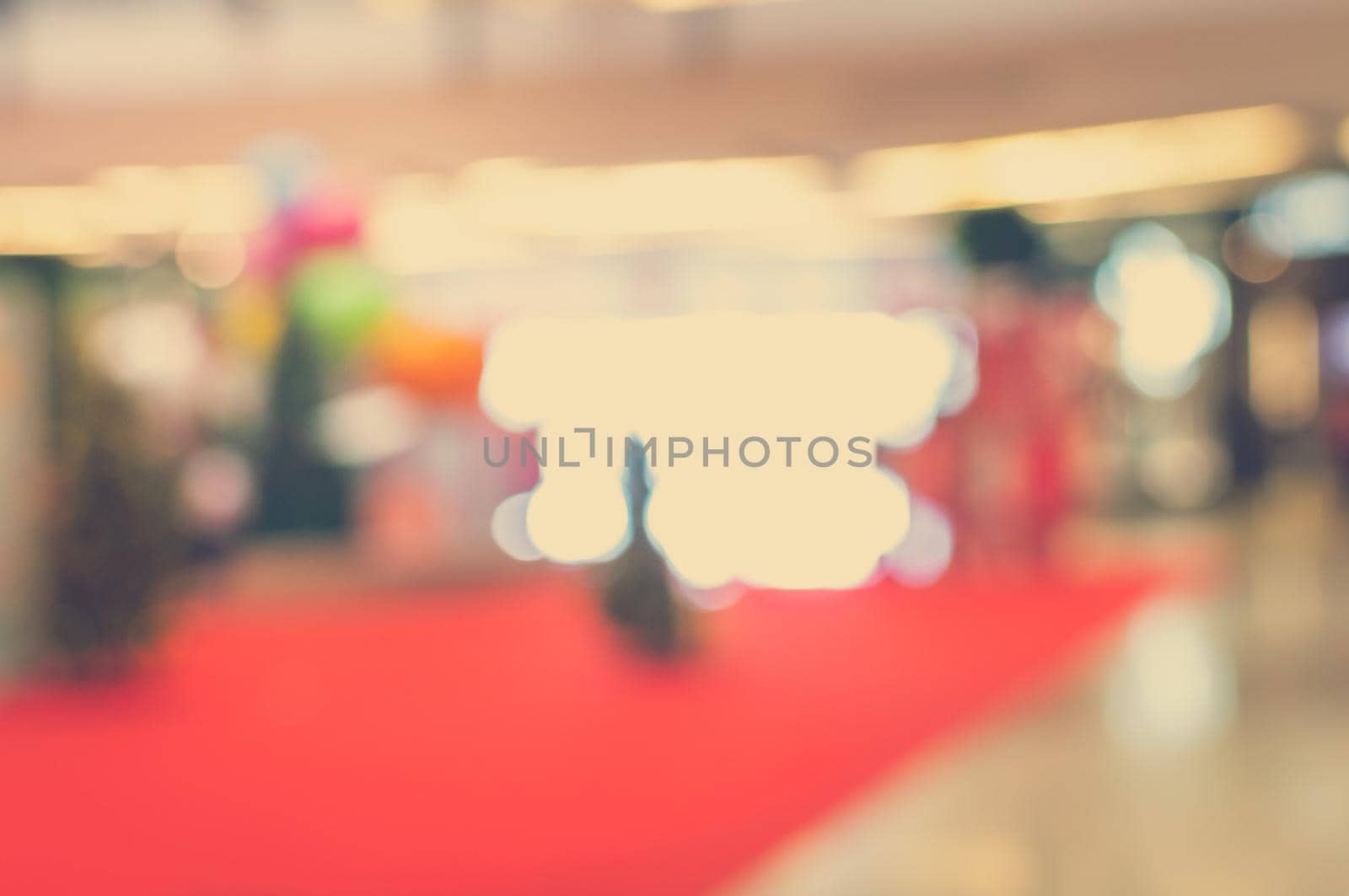 Vintage Style - Abstract background of shopping mall, shallow depth of focus.