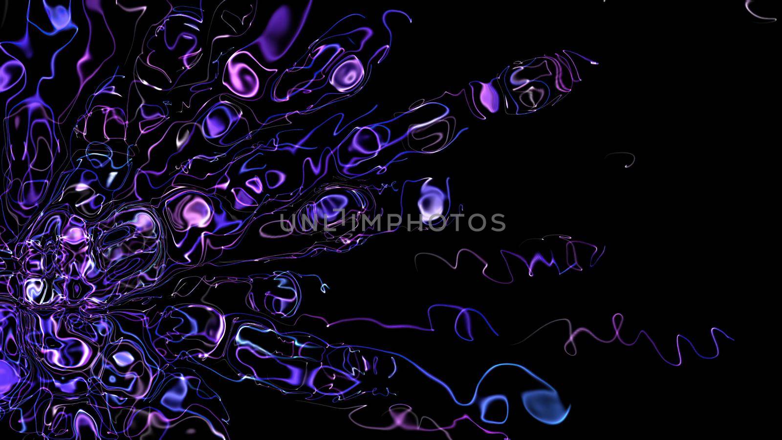 3d illustration - Abstract Psychedelic and weird  Digital Futuristic Background 